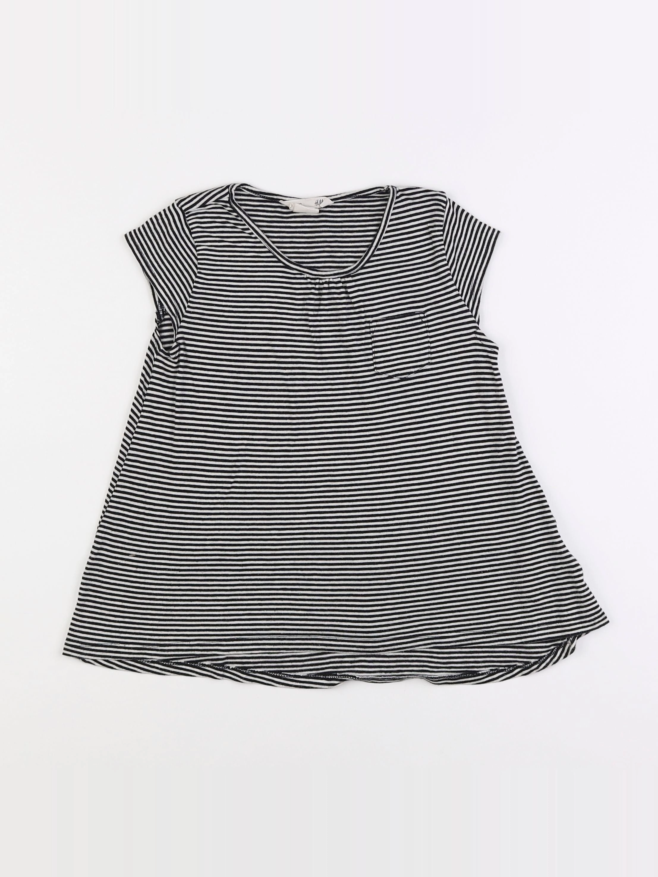 H&M - tee-shirt noir - 7/8 ans