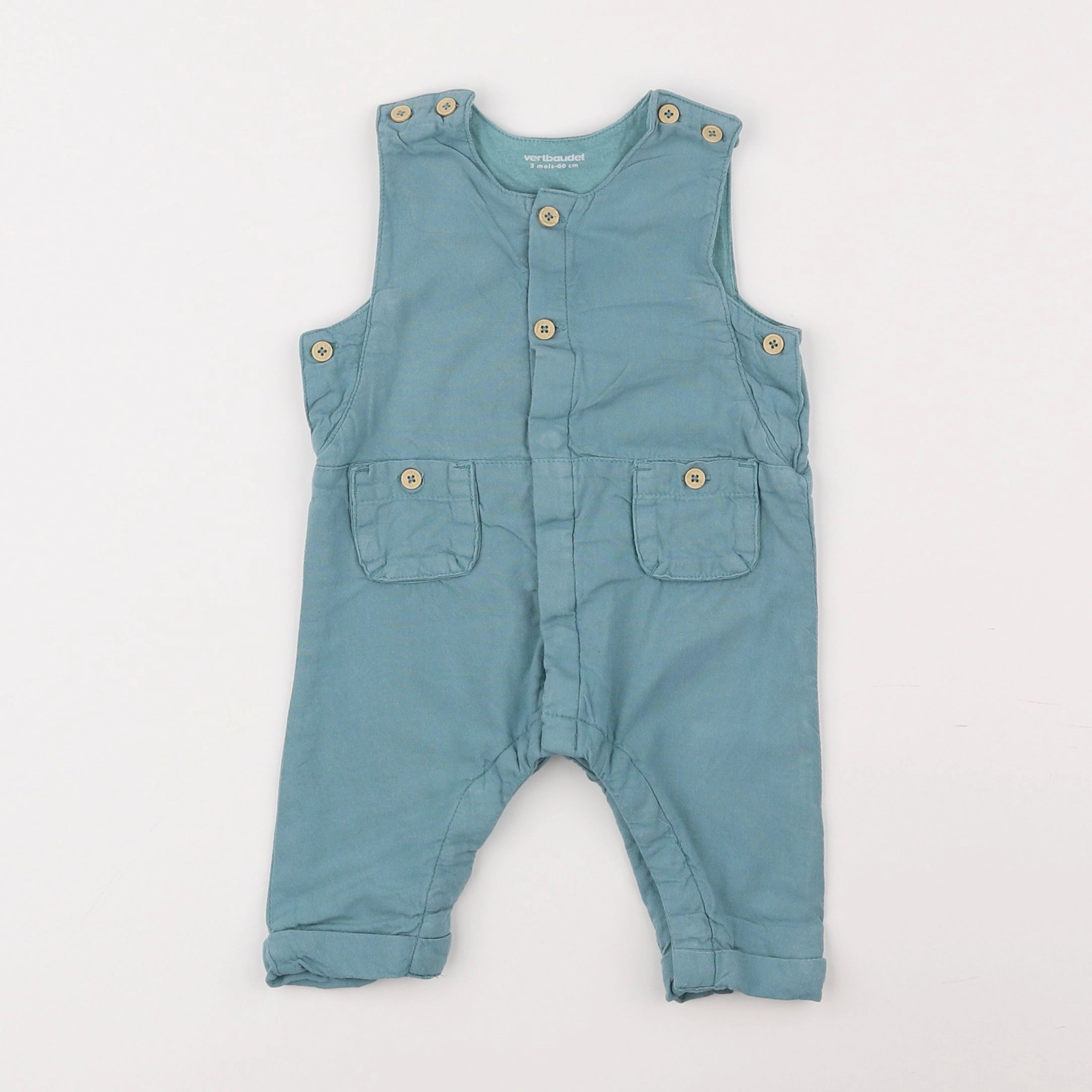 Vertbaudet - combinaison bleu - 3 mois