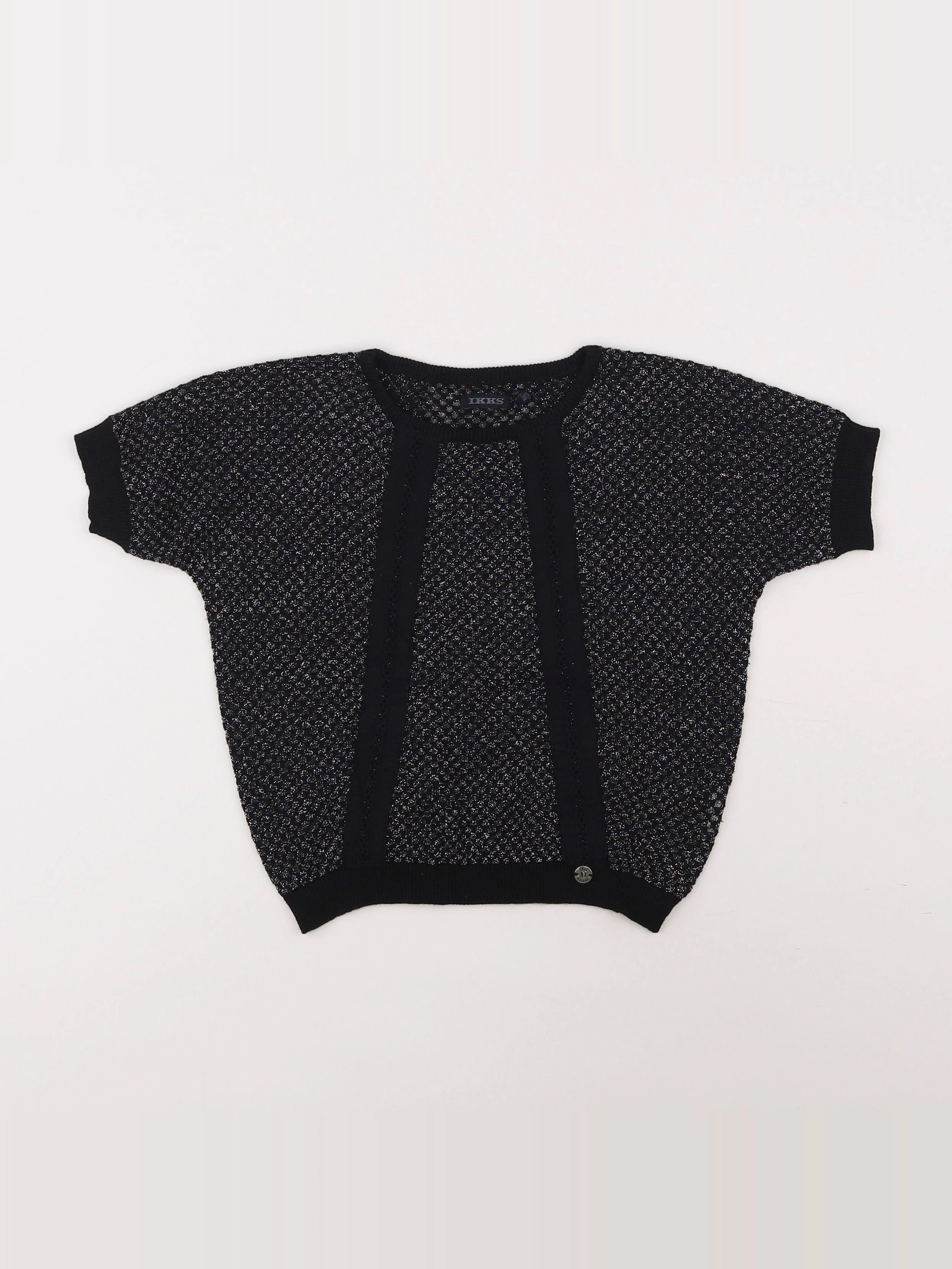 IKKS - pull noir, argent - 5 ans