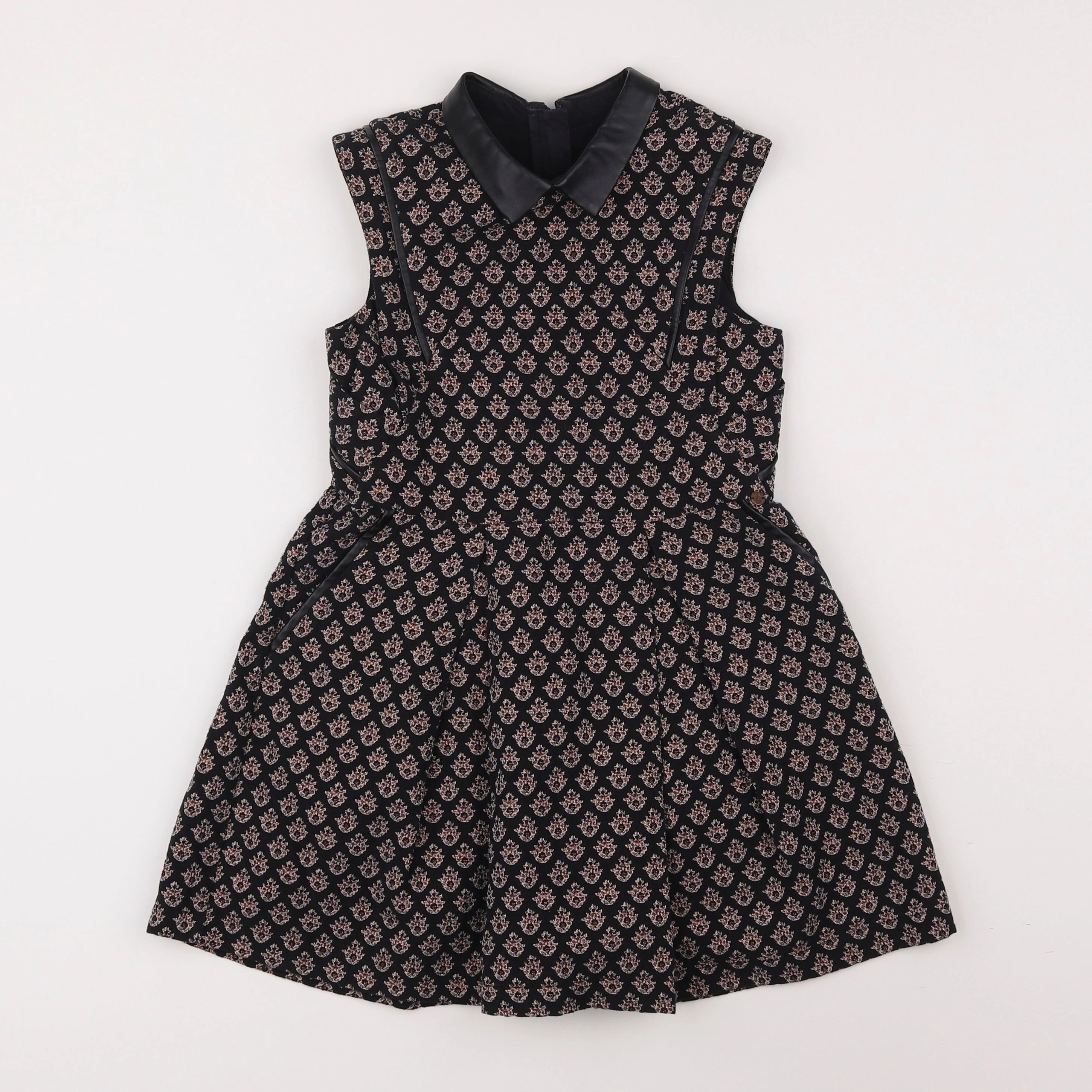 IKKS - robe noir, rose - 6 ans