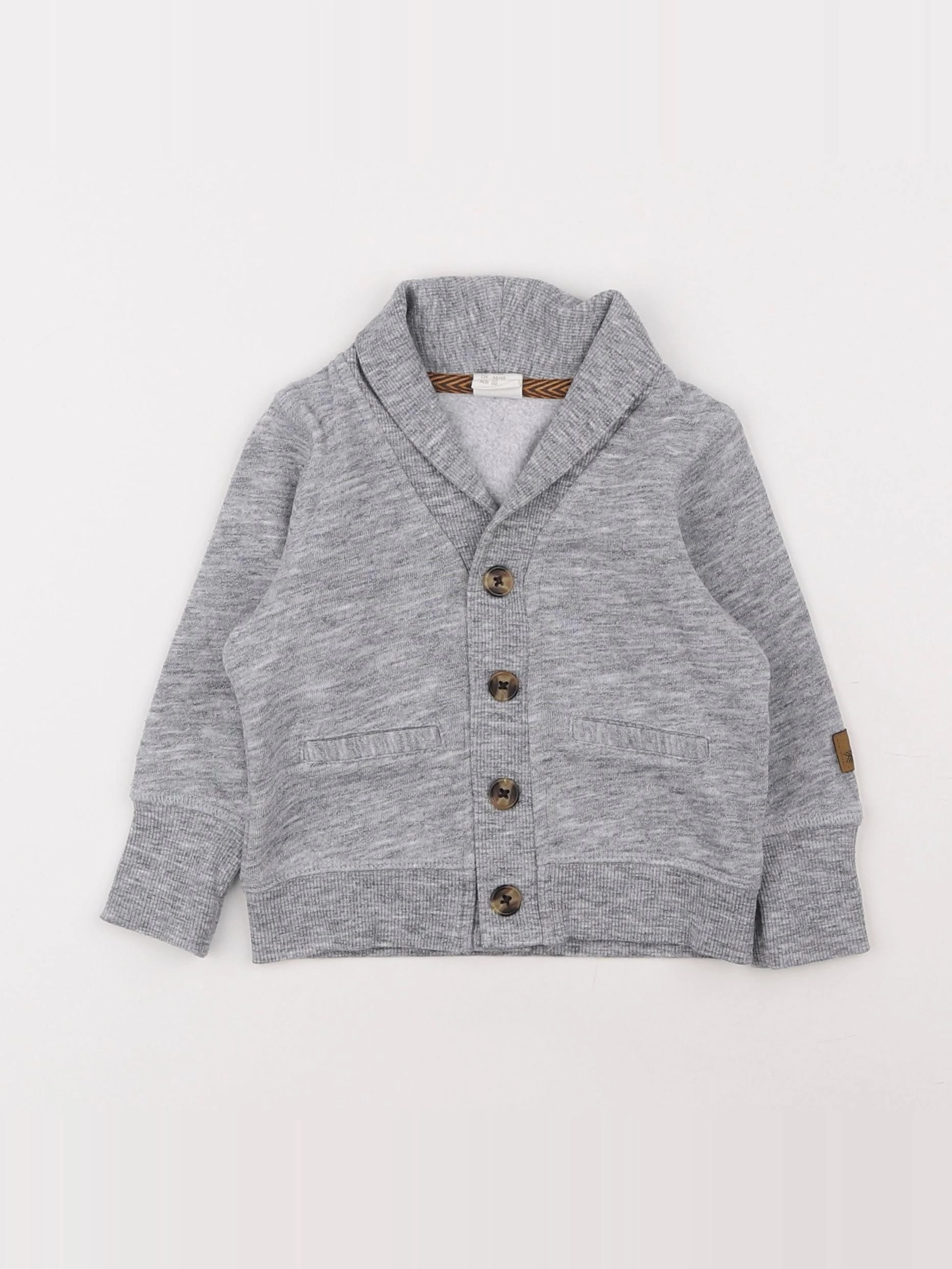 H&M - veste gris - 3/6 mois