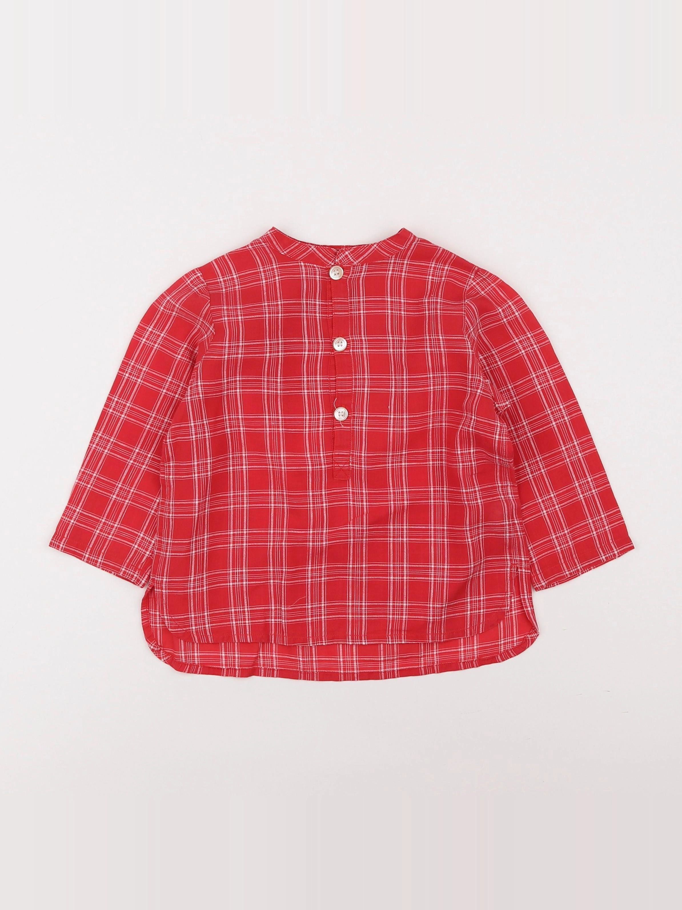 Bonton - blouse rouge - 2 ans