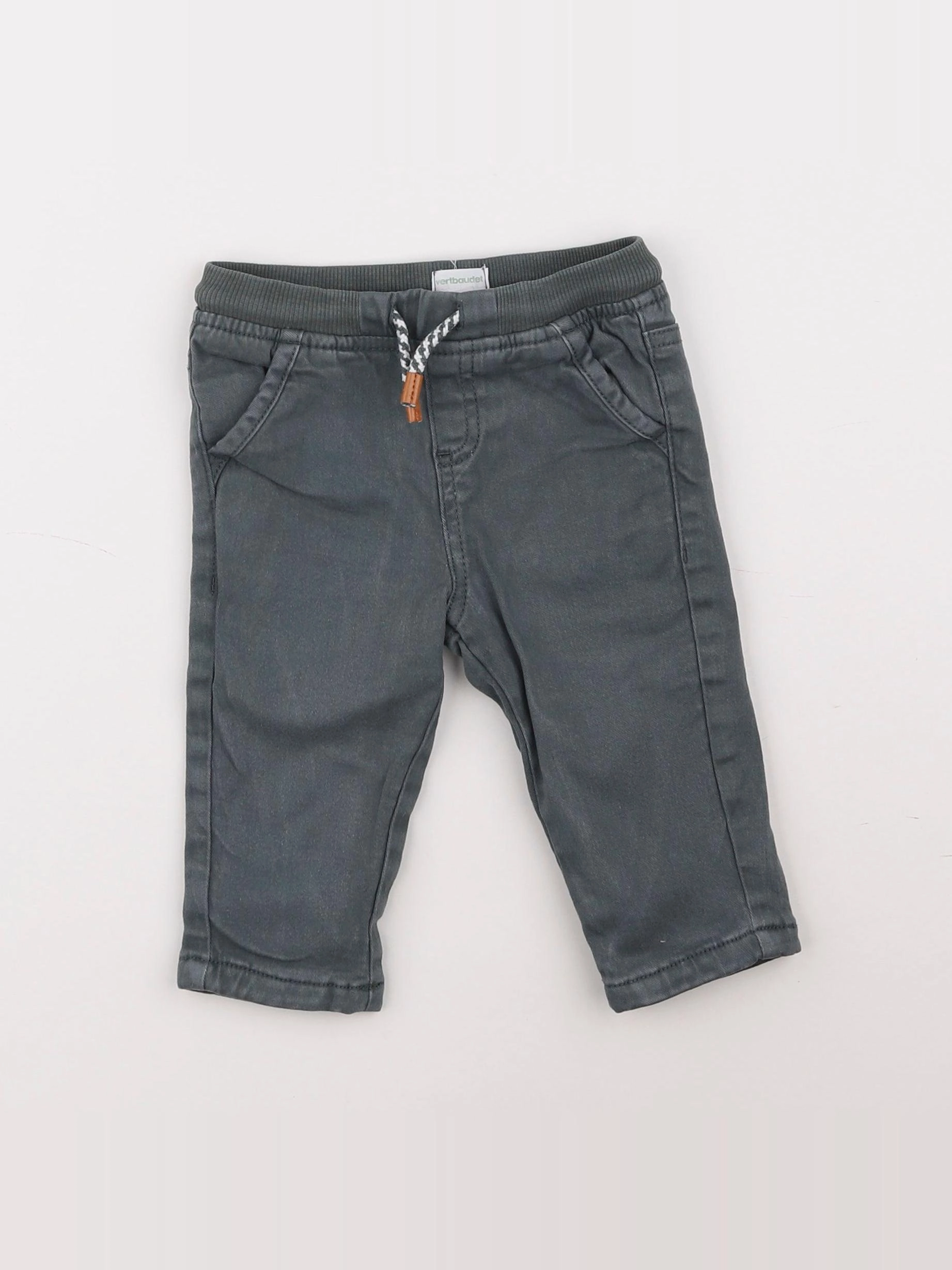 Vertbaudet - pantalon vert - 9 mois