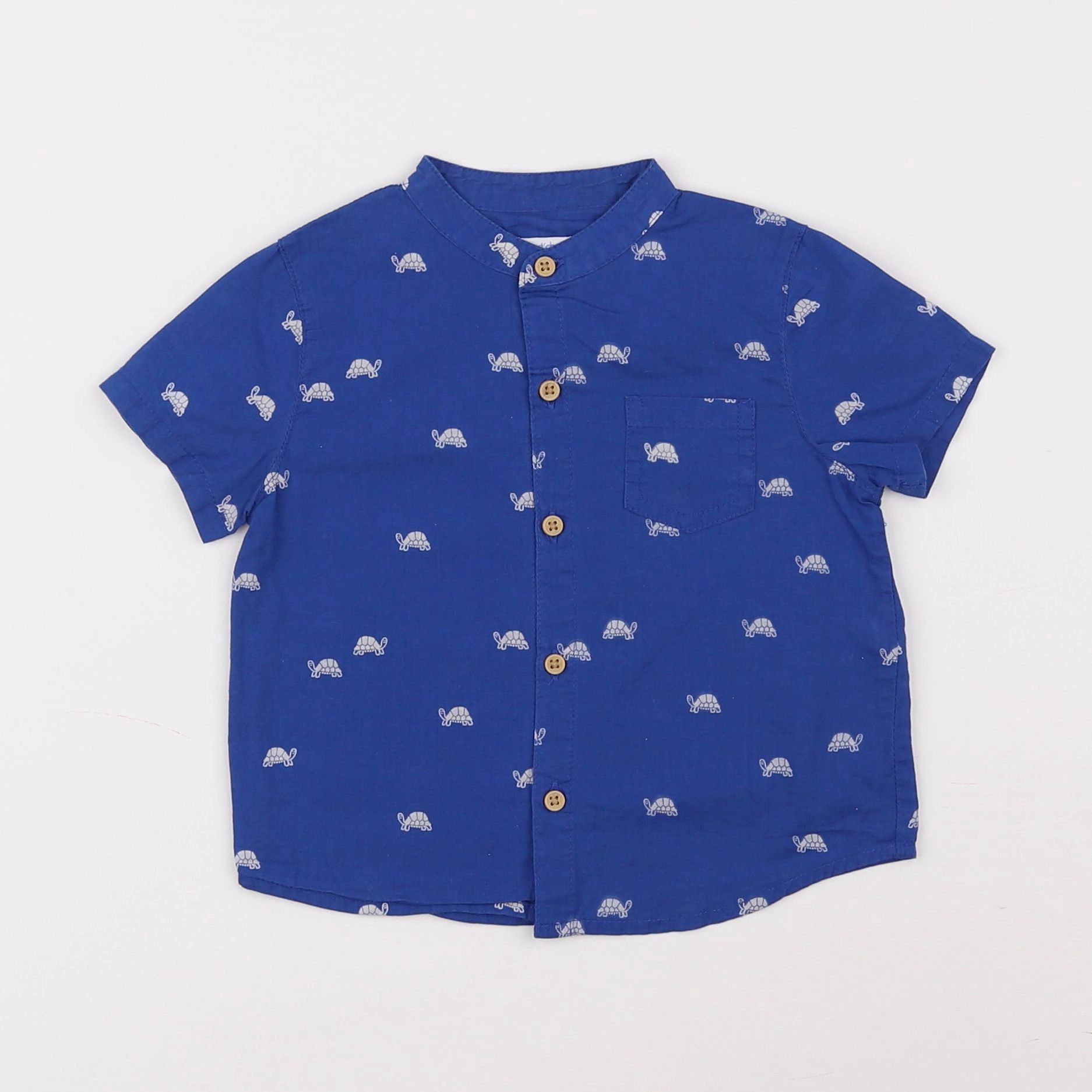 Boutchou - chemise bleu - 9 mois