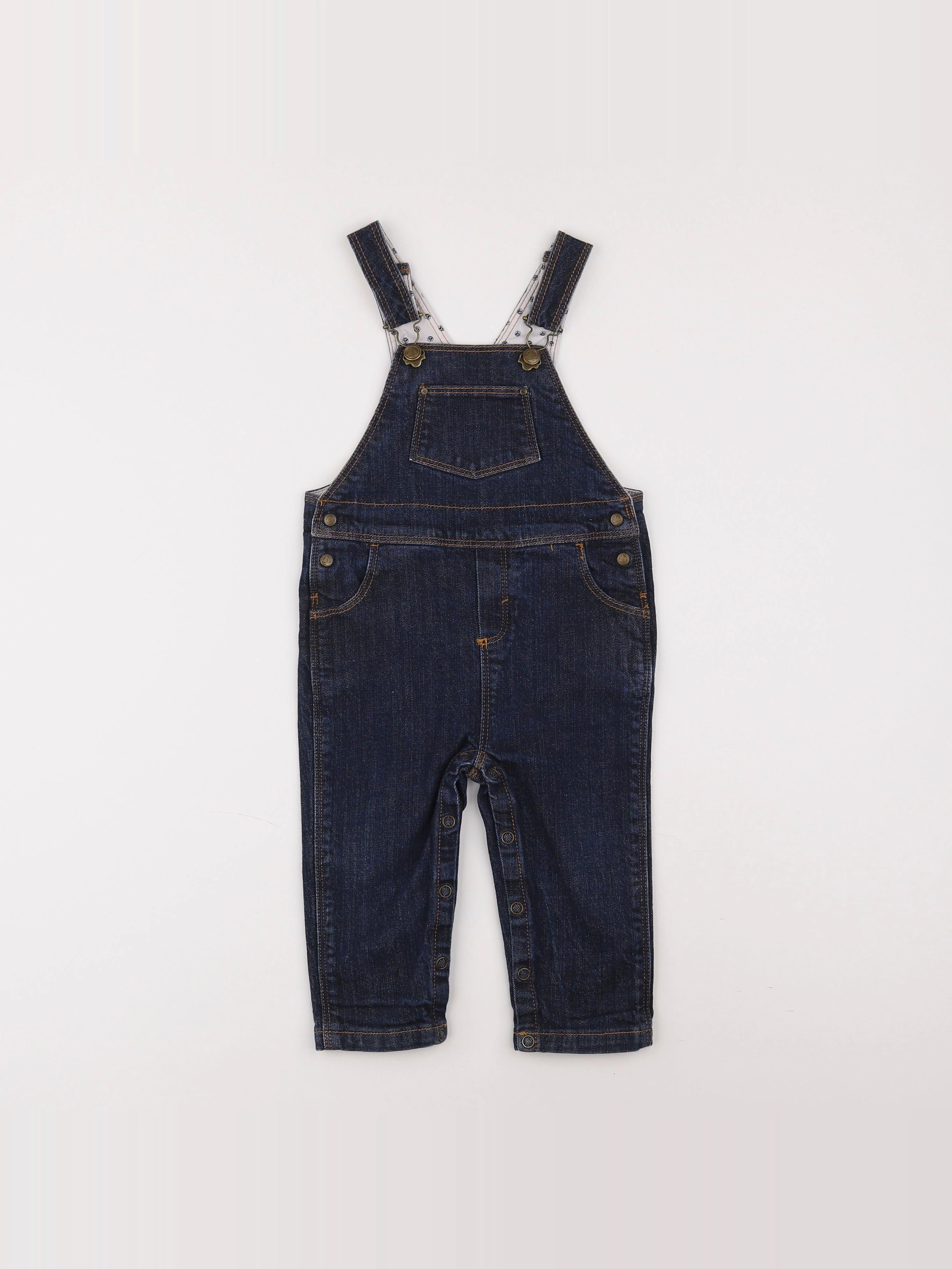 Petit Bateau - salopette bleu - 12 mois