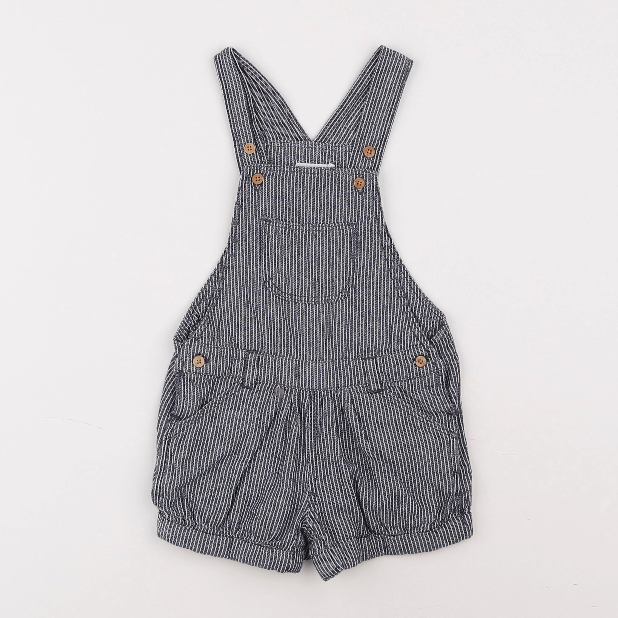Boutchou - salopette bleu, blanc - 12 mois