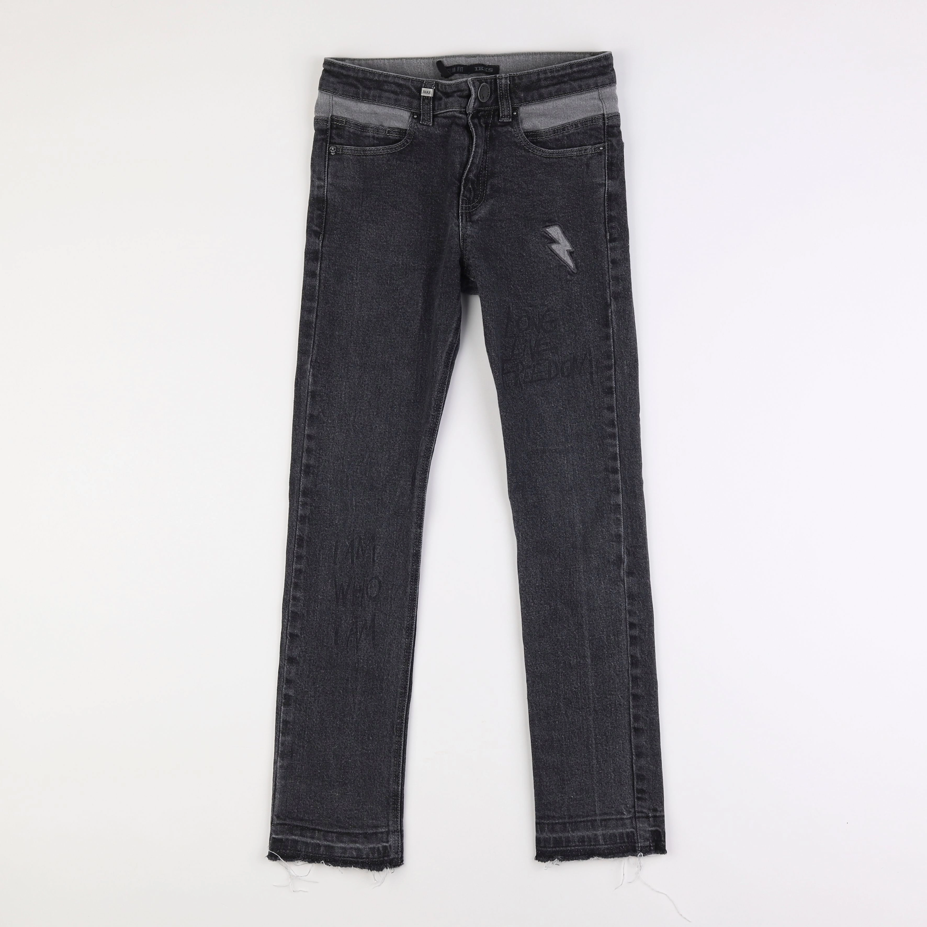 IKKS - jean gris - 10 ans