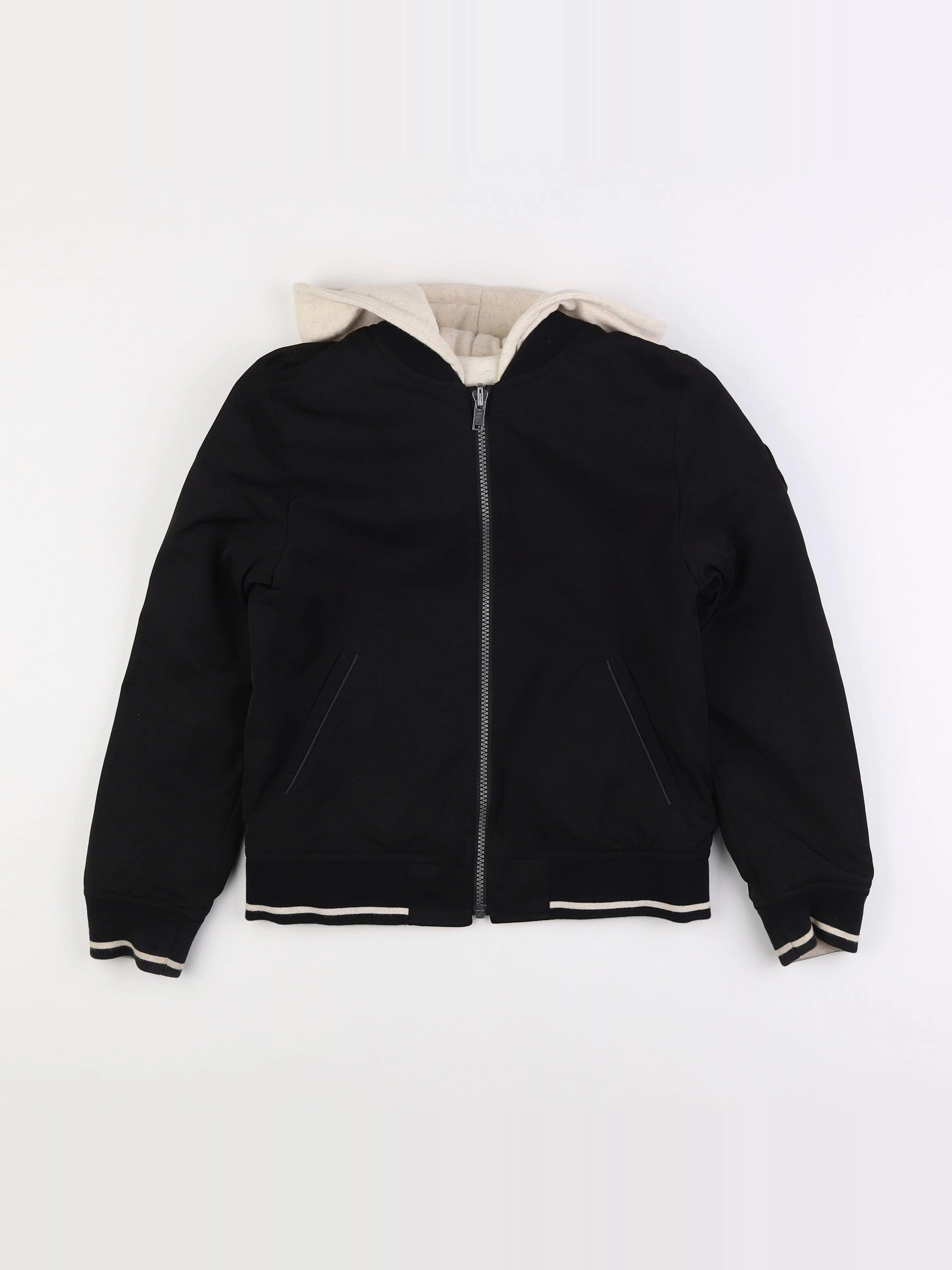 IKKS - veste simili cuir réversible noir - 10 ans