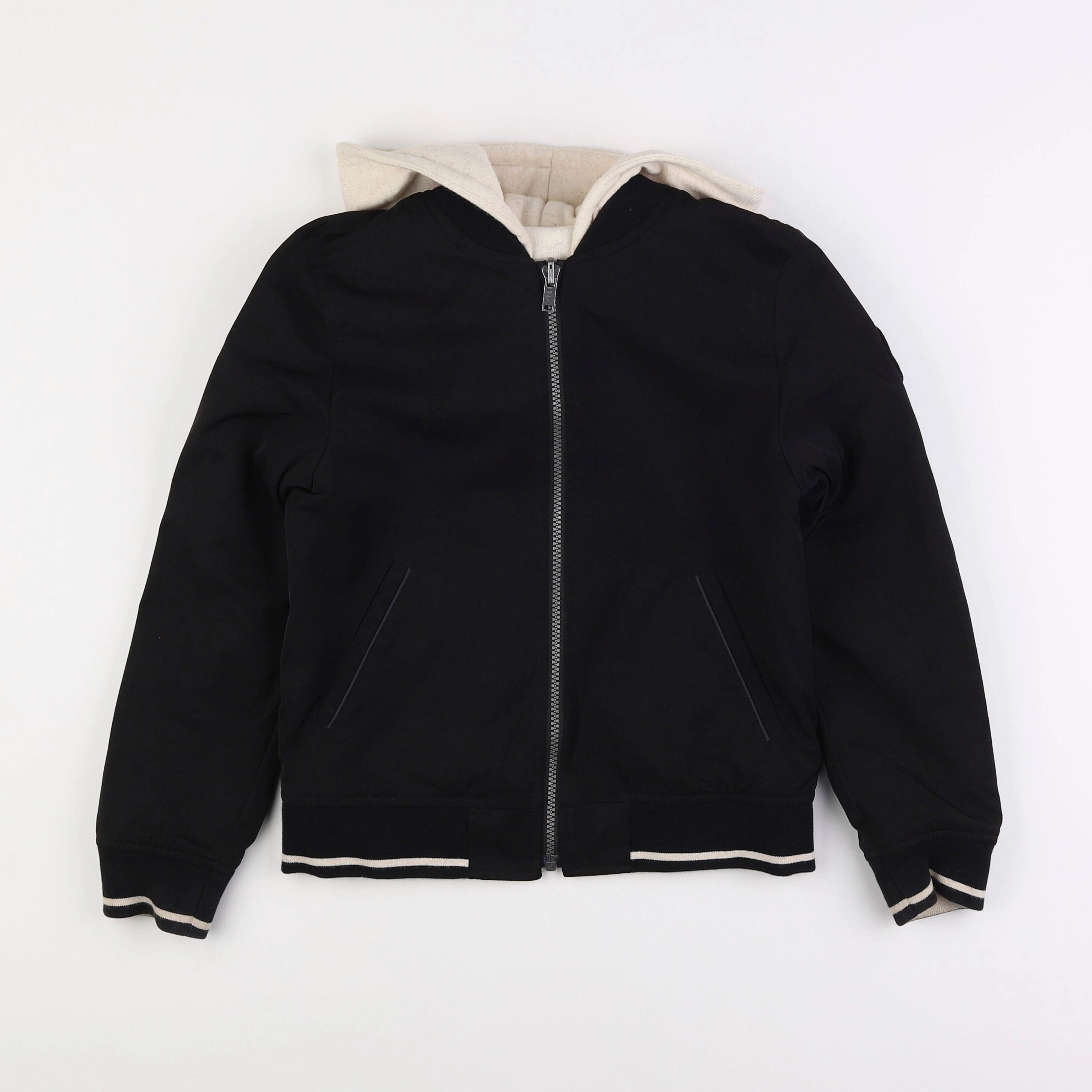 IKKS - veste simili cuir réversible noir - 10 ans