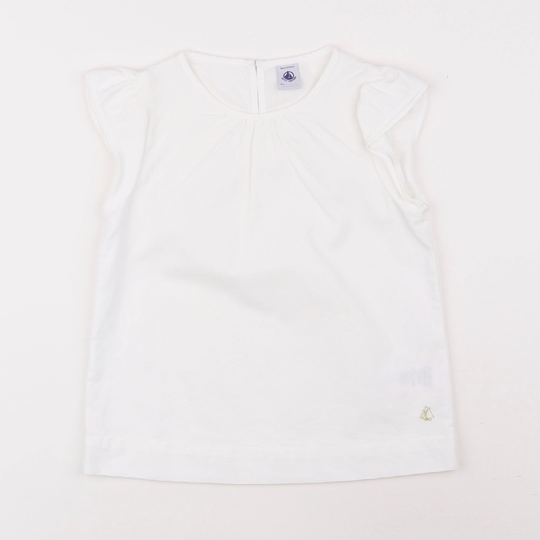 Petit Bateau - blouse blanc - 8 ans