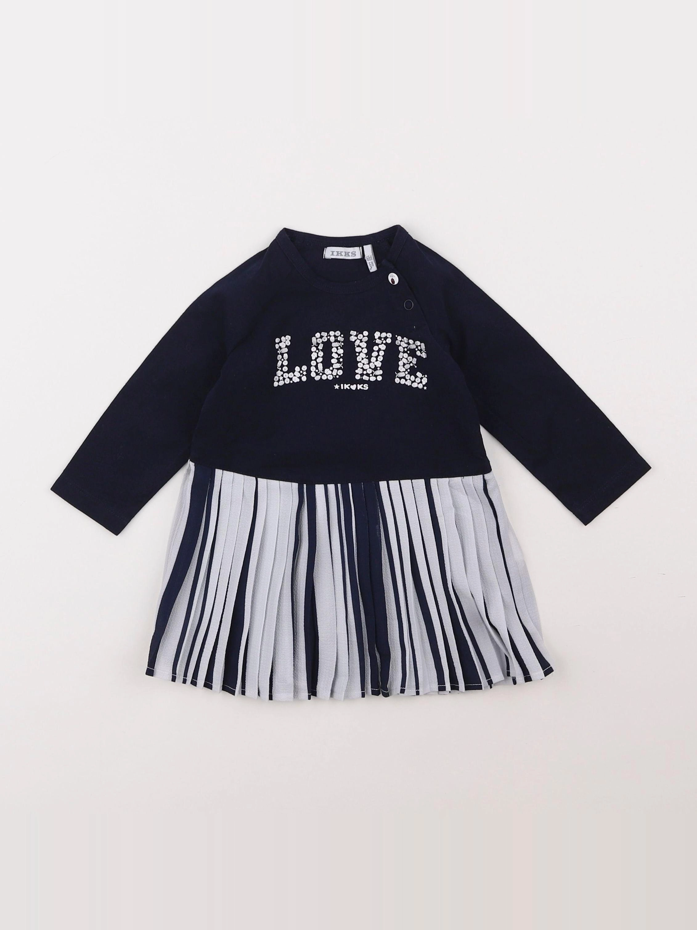 IKKS - robe bleu - 6 mois