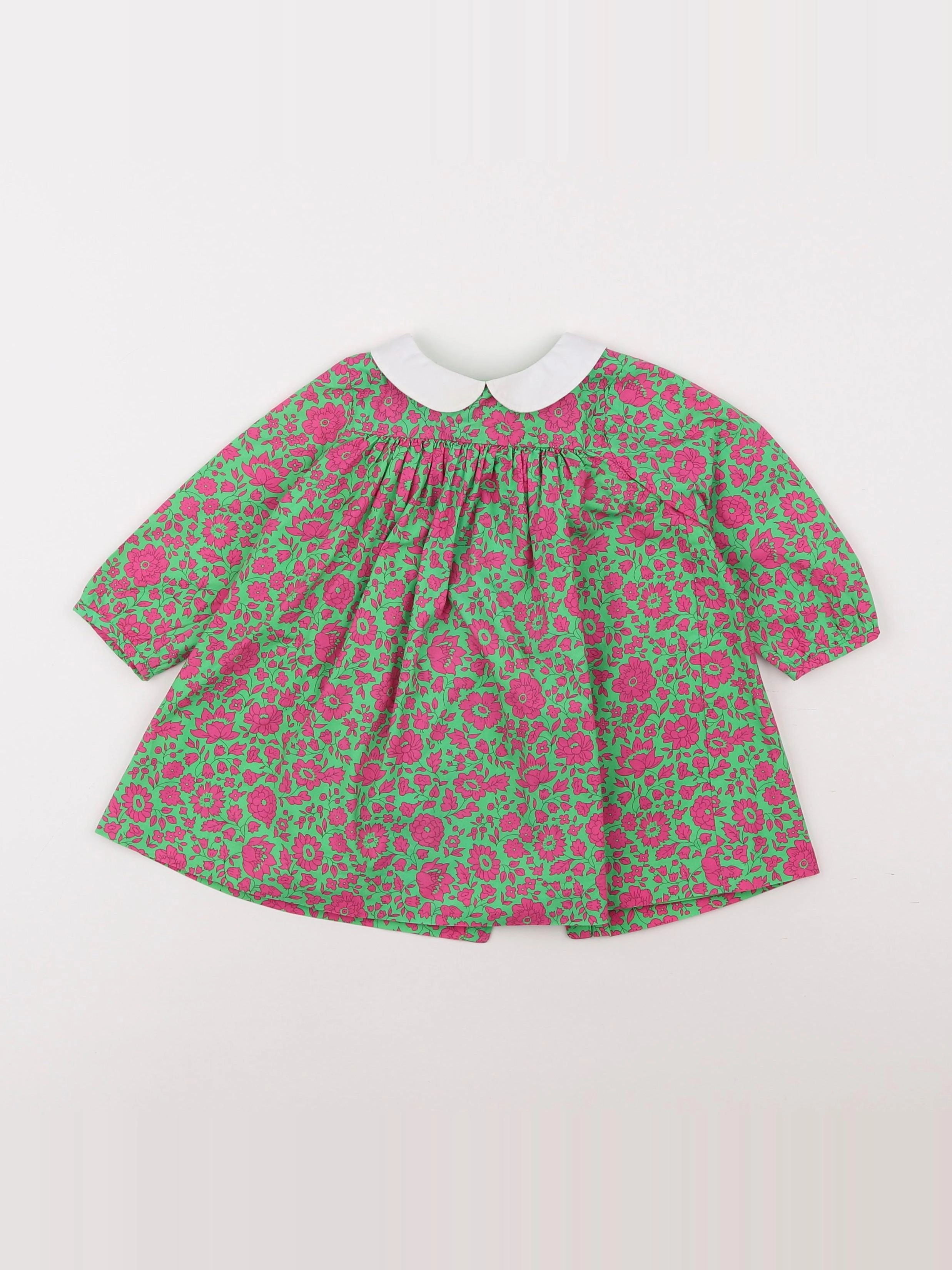 Jacadi - robe liberty vert - 12 mois