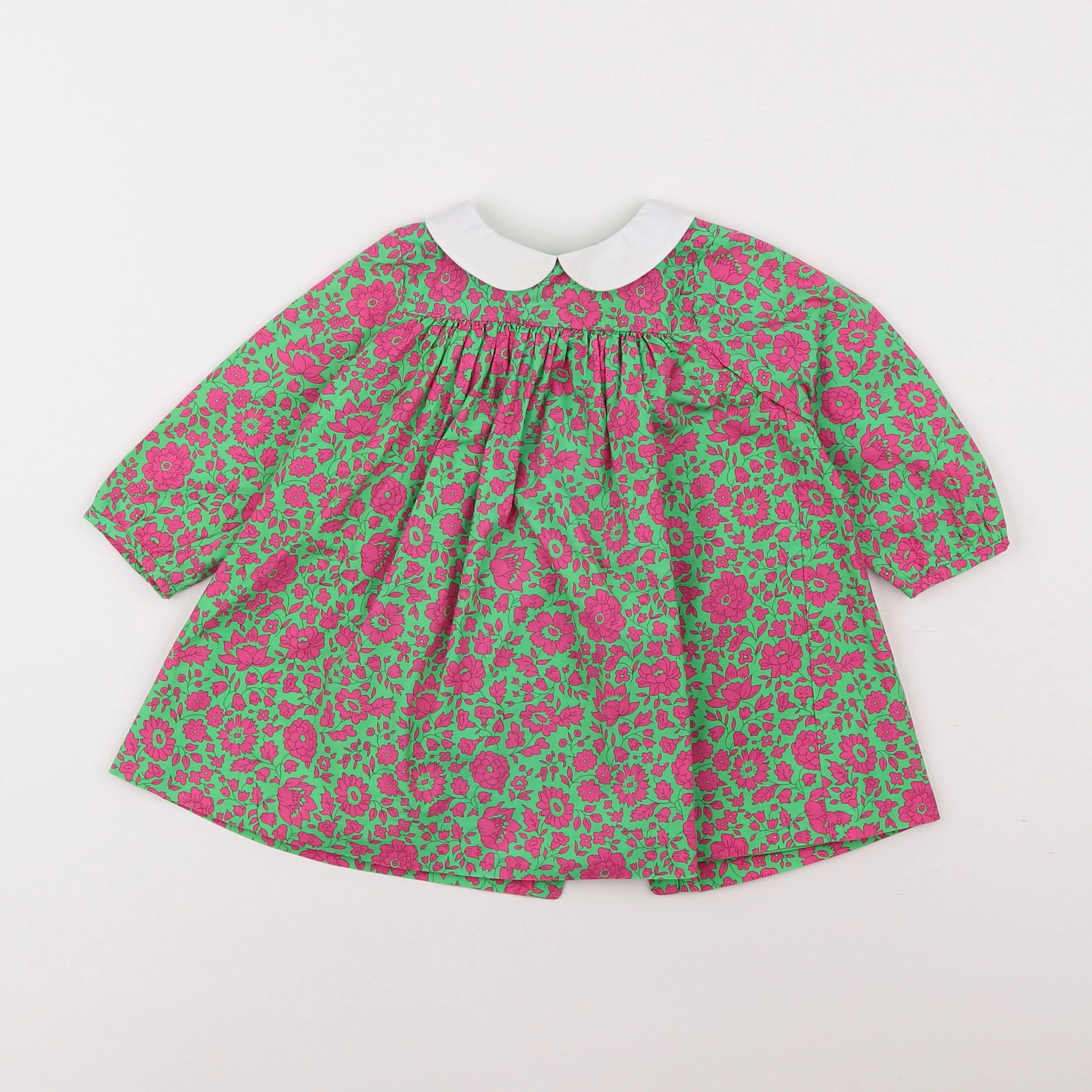 Jacadi - robe liberty vert - 12 mois