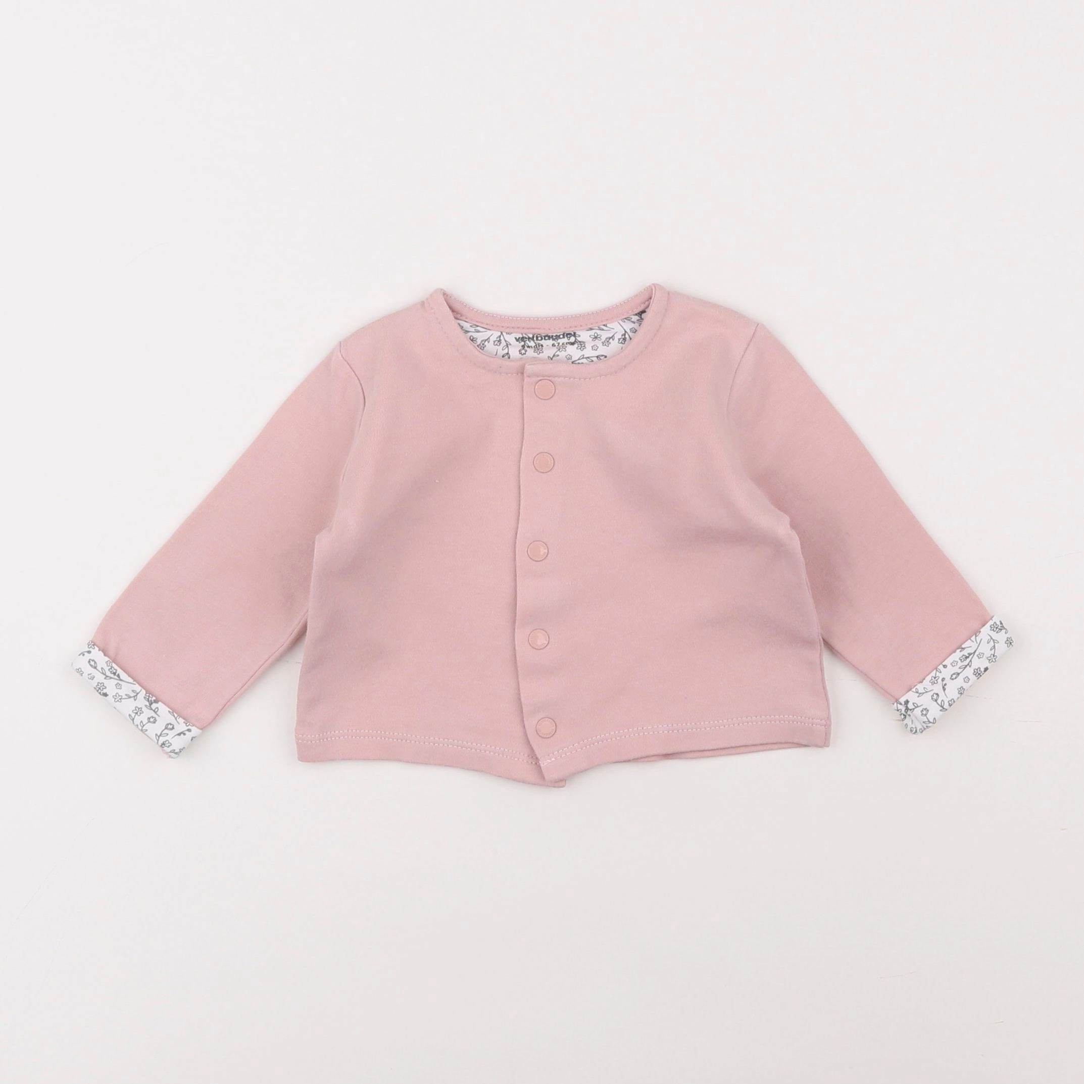 Vertbaudet - gilet rose - 6 mois