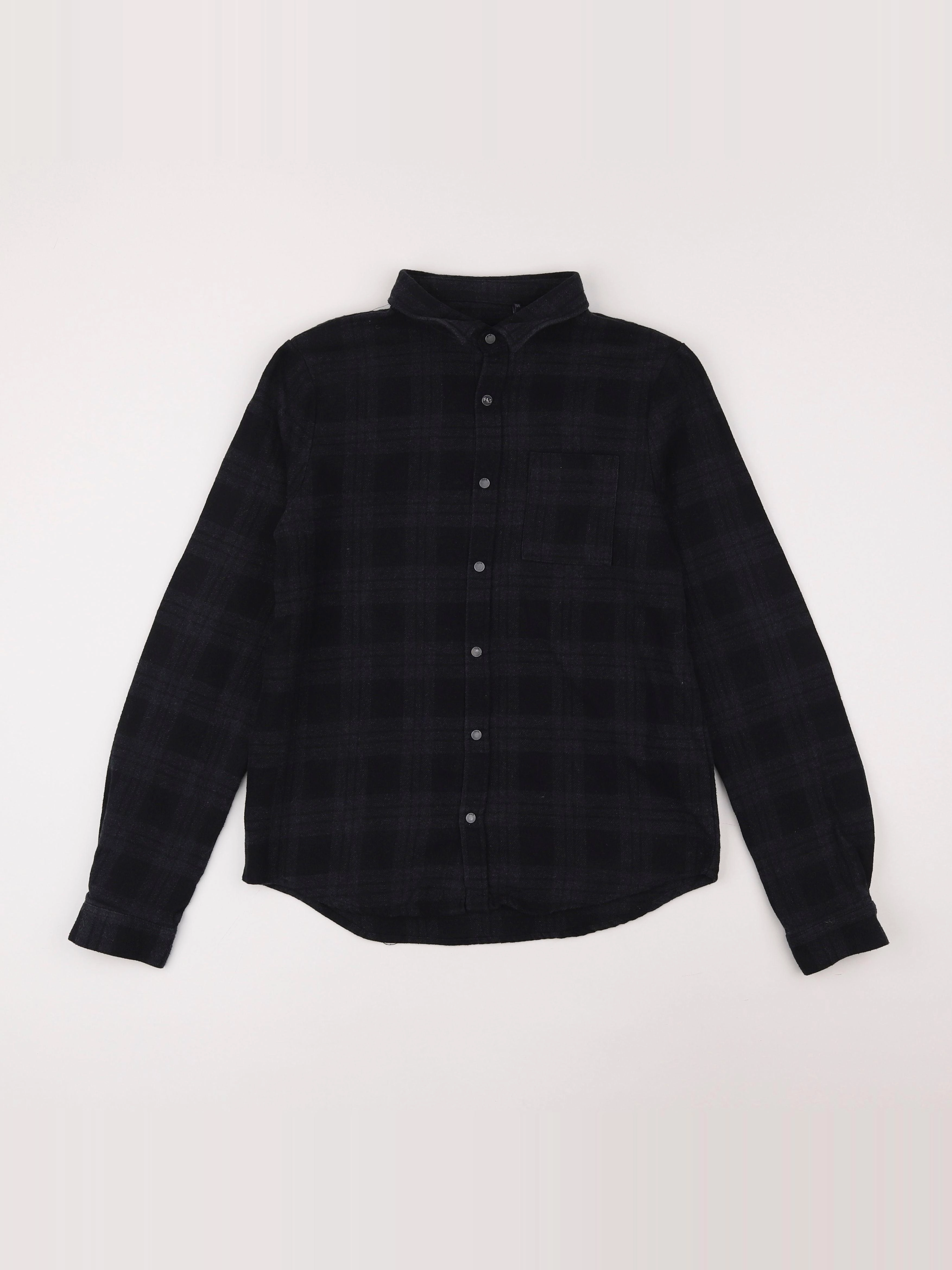 IKKS - chemise gris, noir - 14 ans