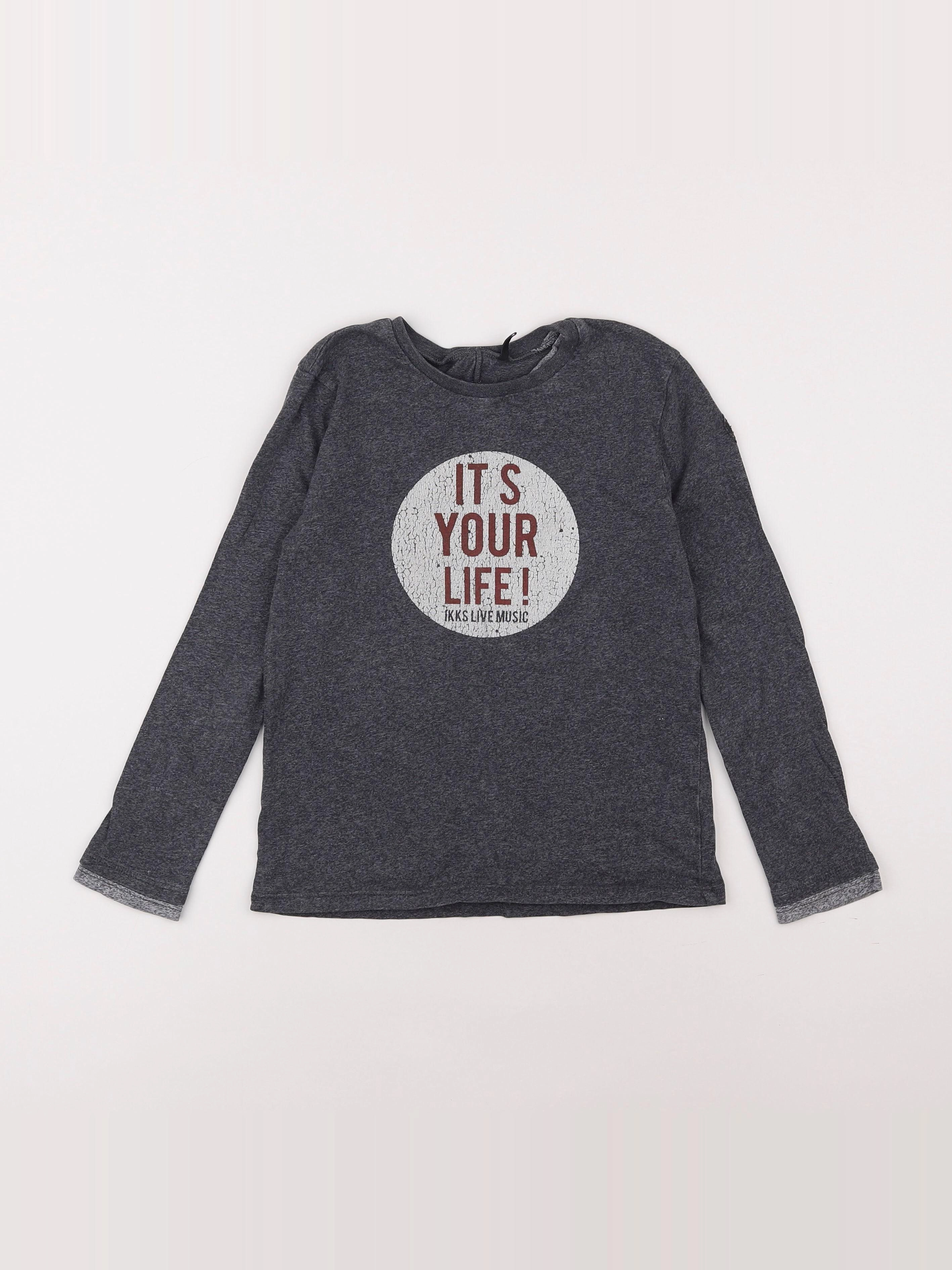 IKKS - tee-shirt gris - 6 ans
