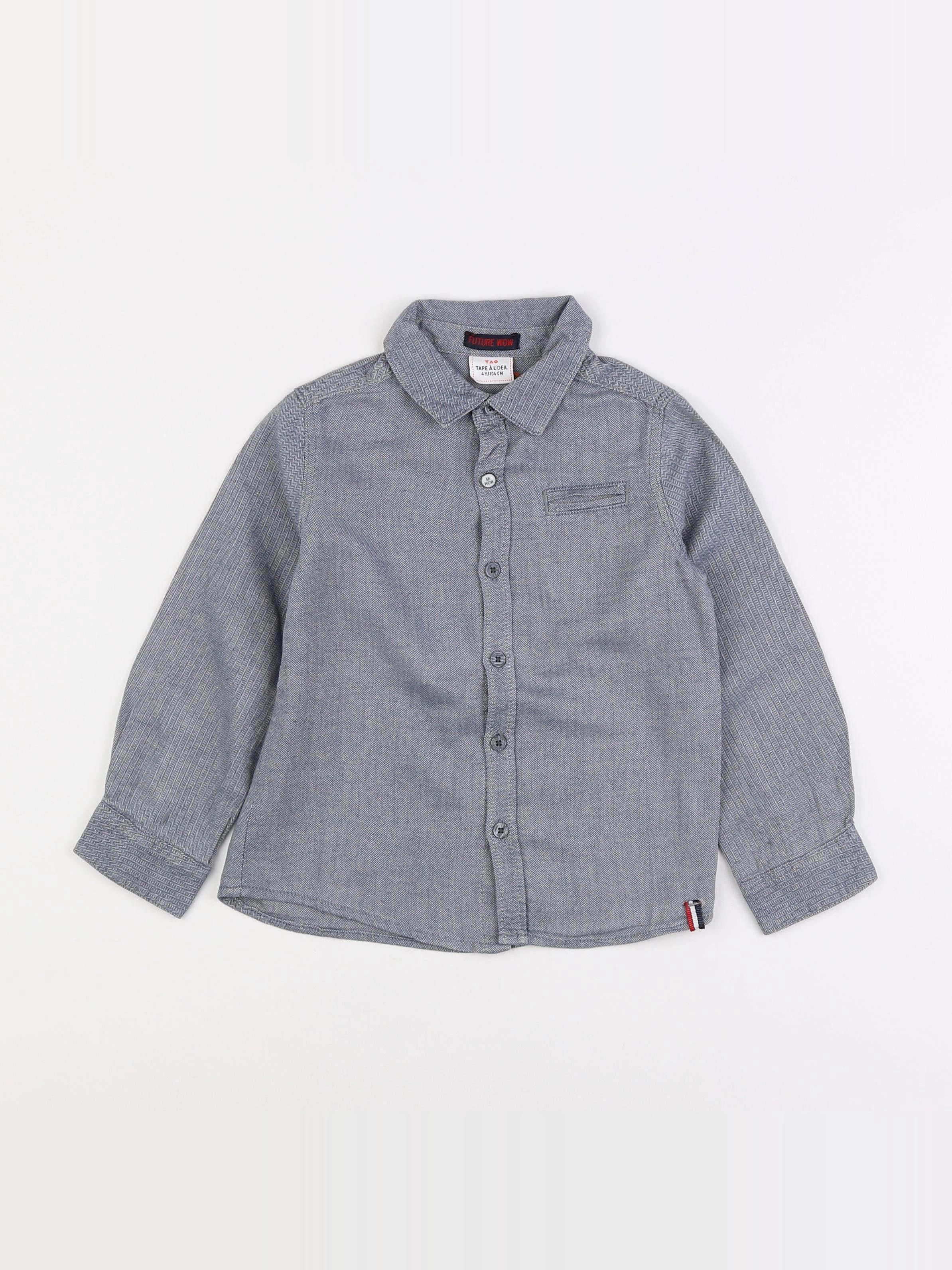Tape à l'oeil - chemise bleu - 4 ans