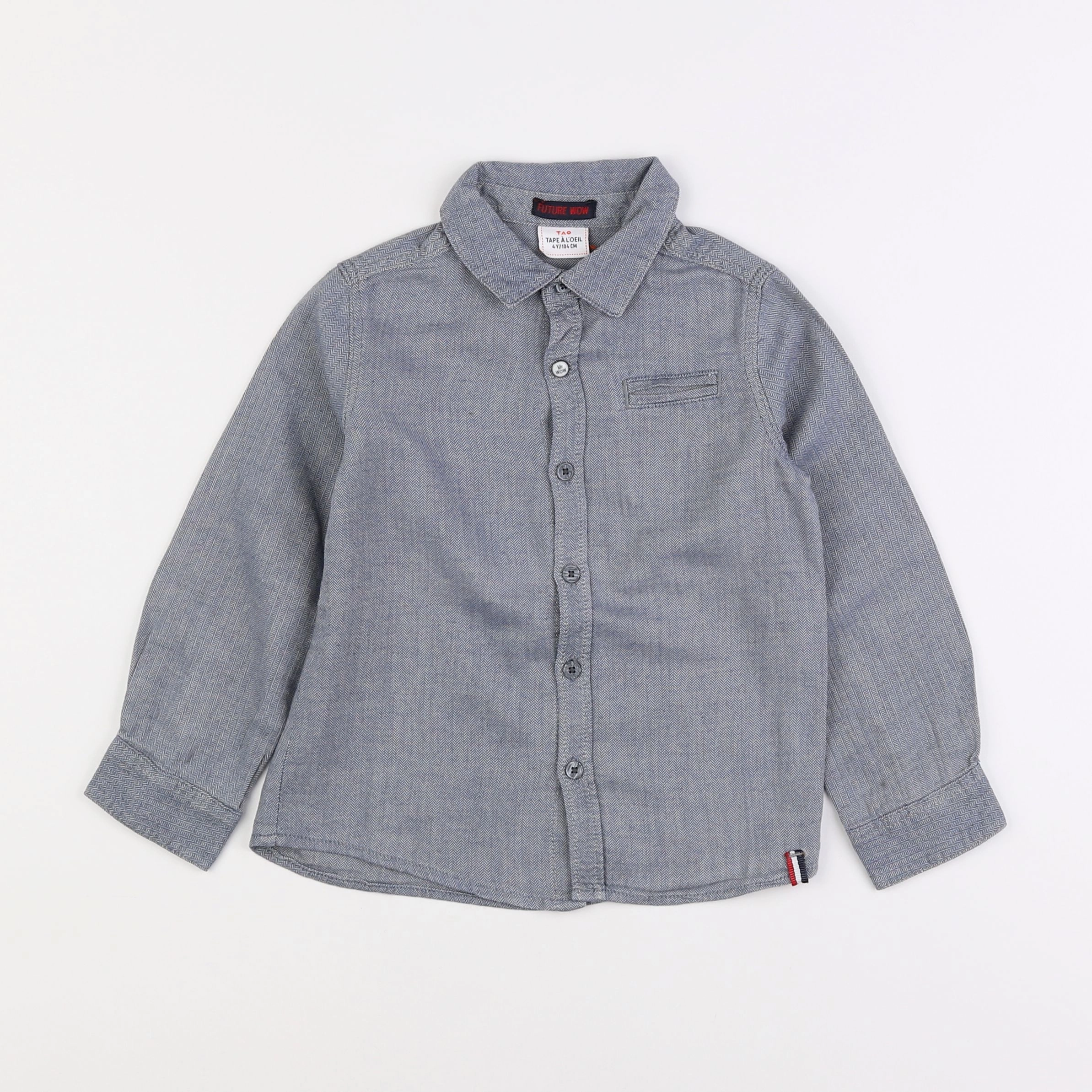 Tape à l'oeil - chemise bleu - 4 ans