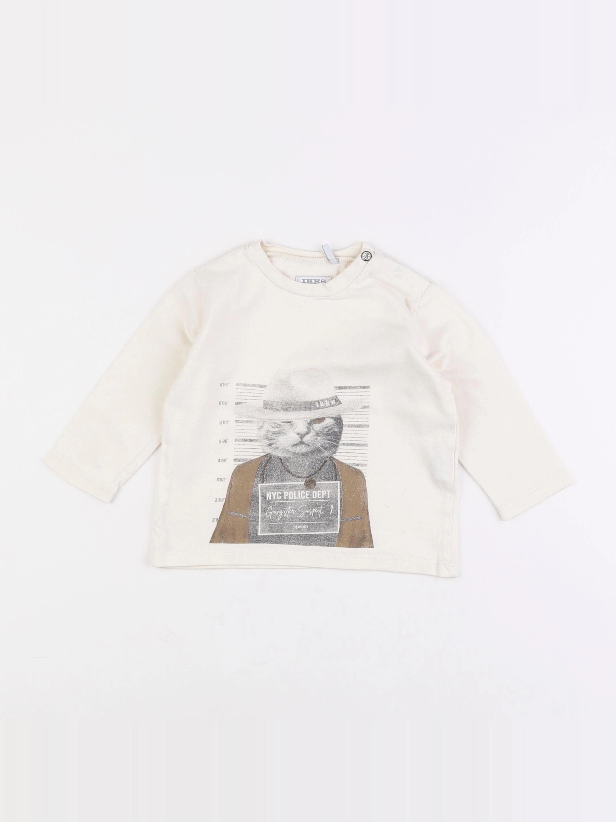 IKKS - tee-shirt beige - 12 mois