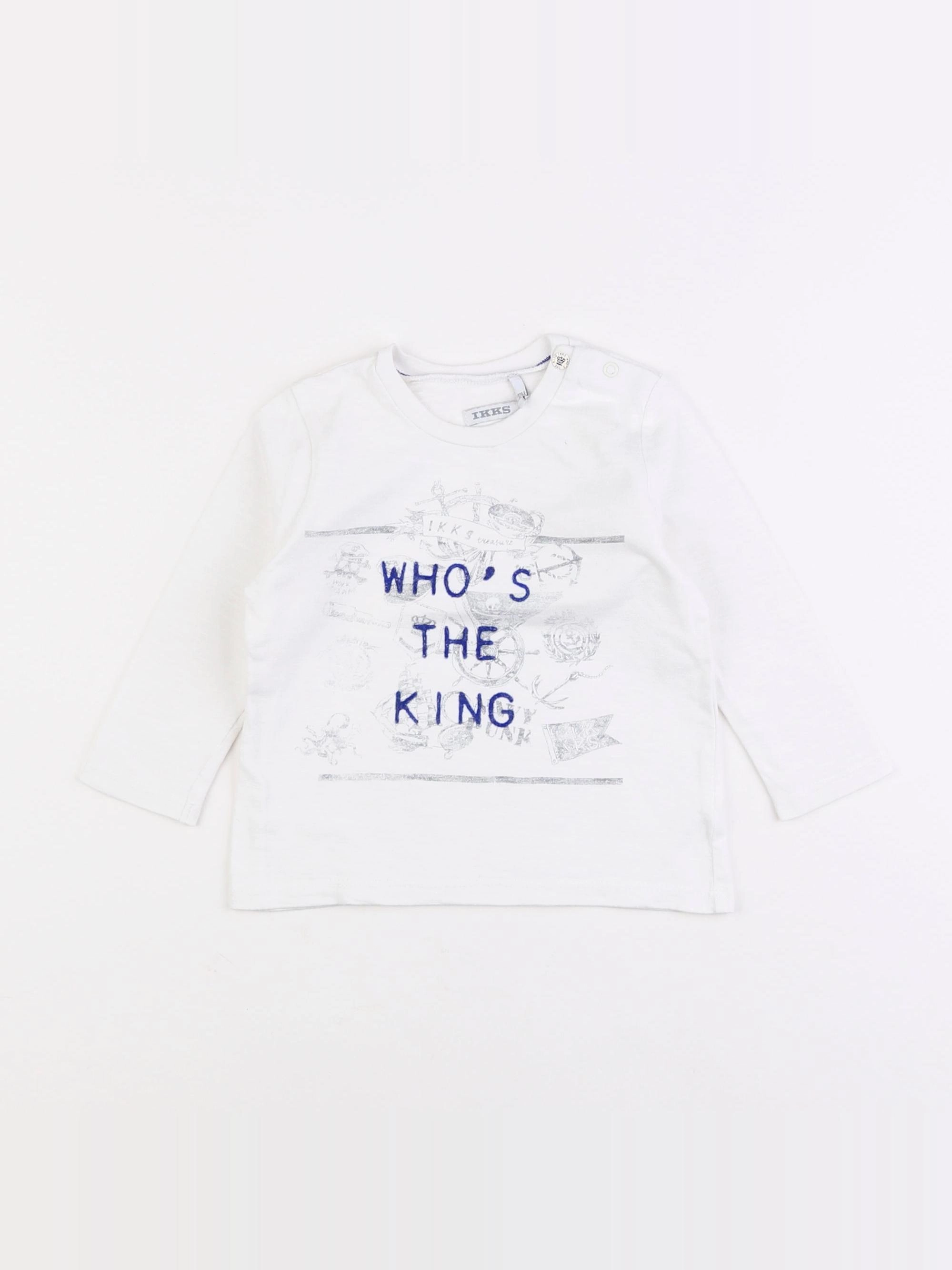 IKKS - tee-shirt blanc - 12 mois