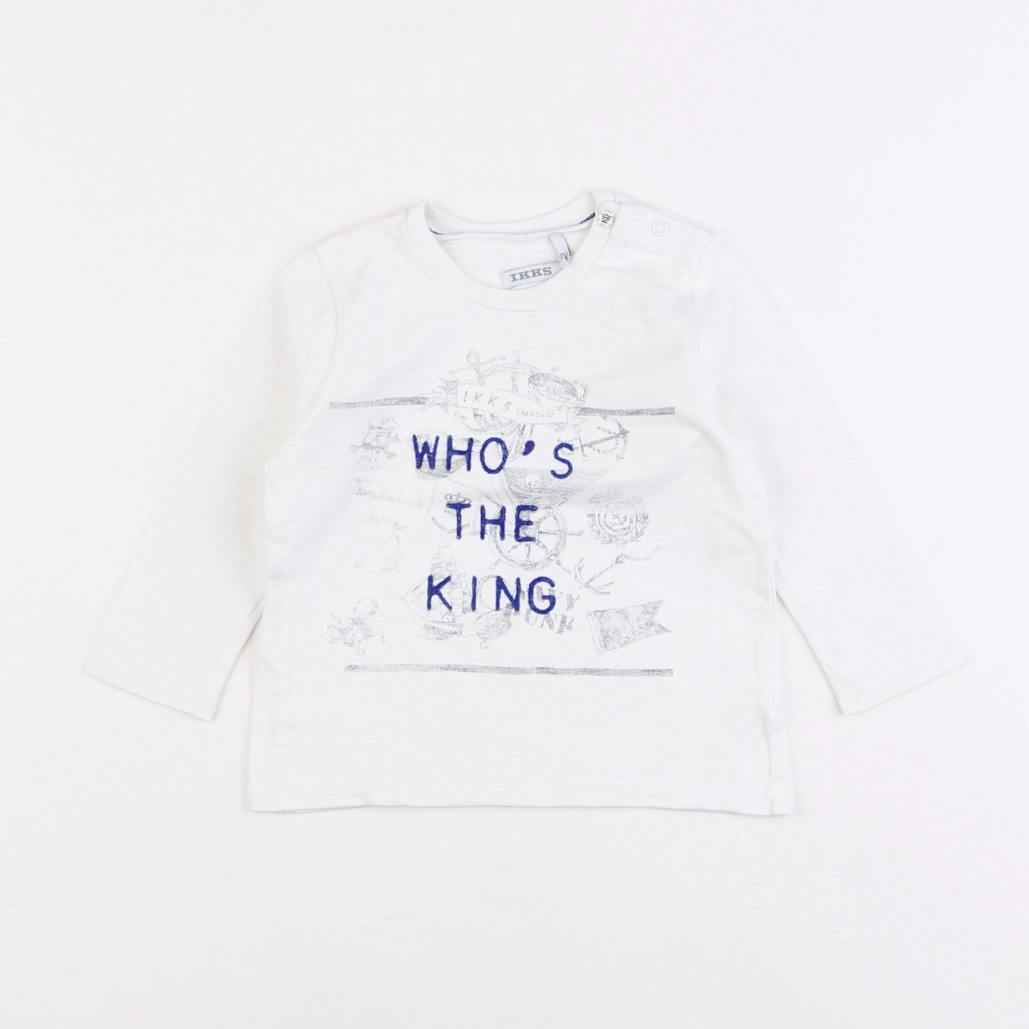 IKKS - tee-shirt blanc - 12 mois
