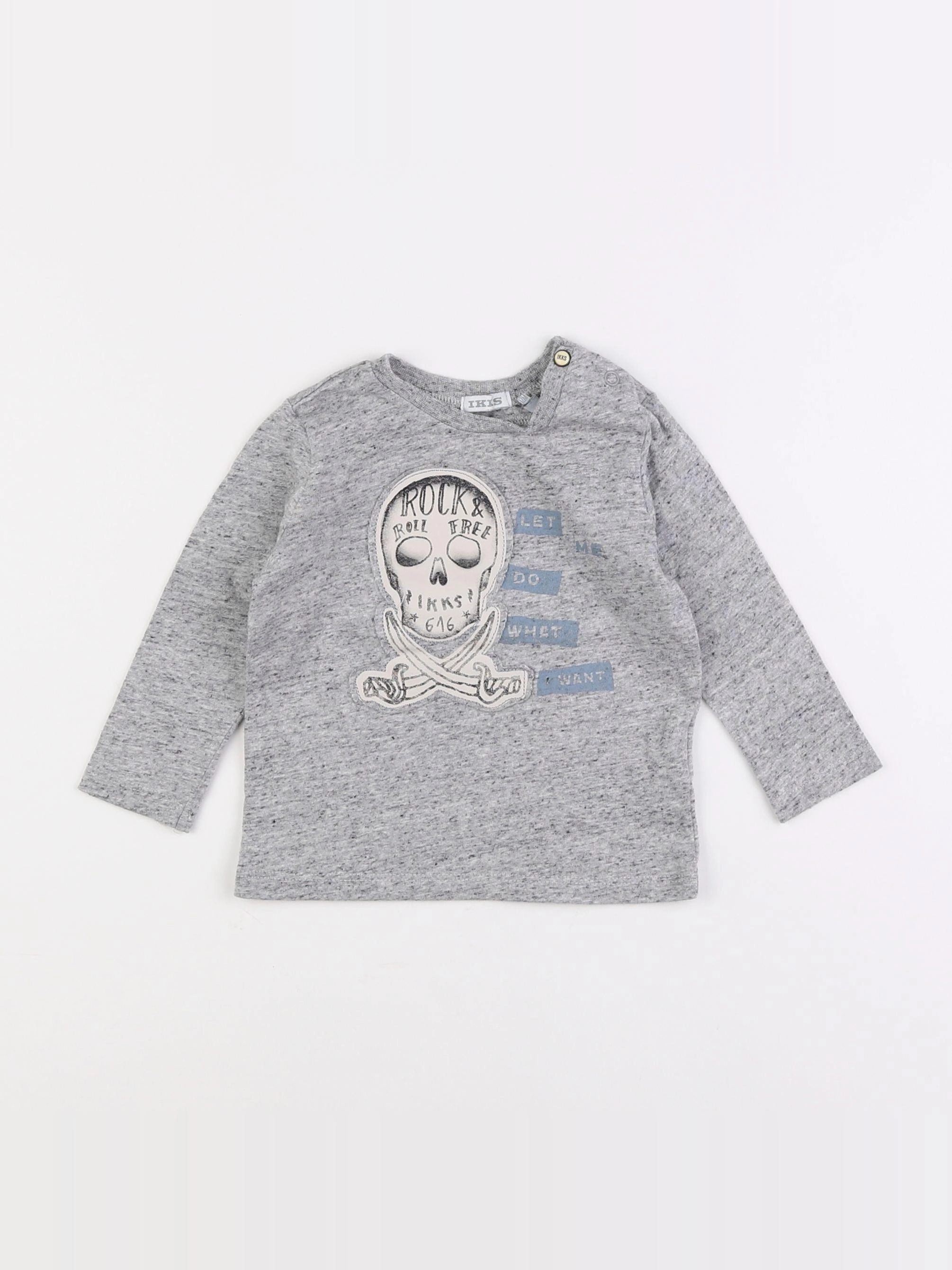 IKKS - tee-shirt gris - 12 mois