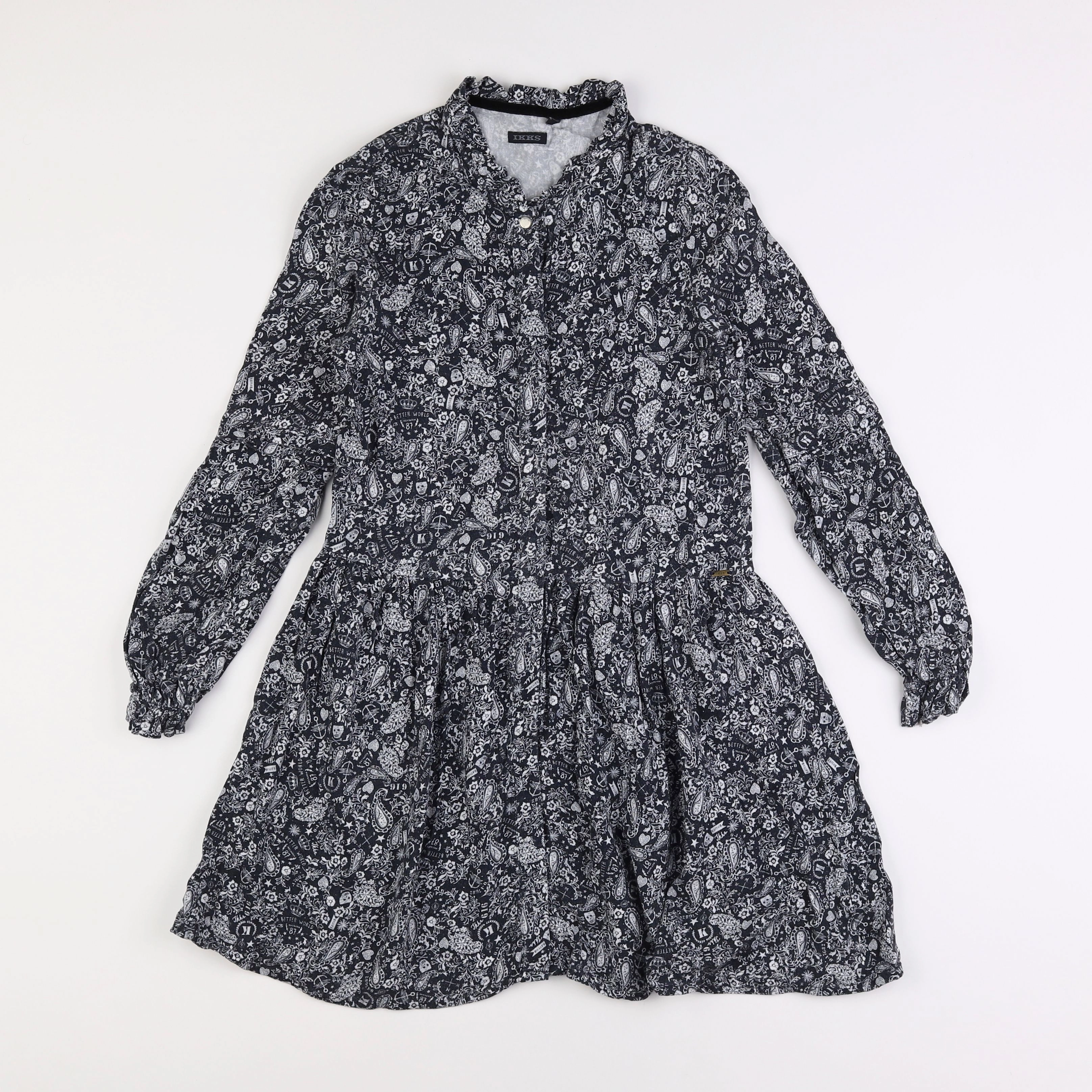 IKKS - robe noir - 10 ans