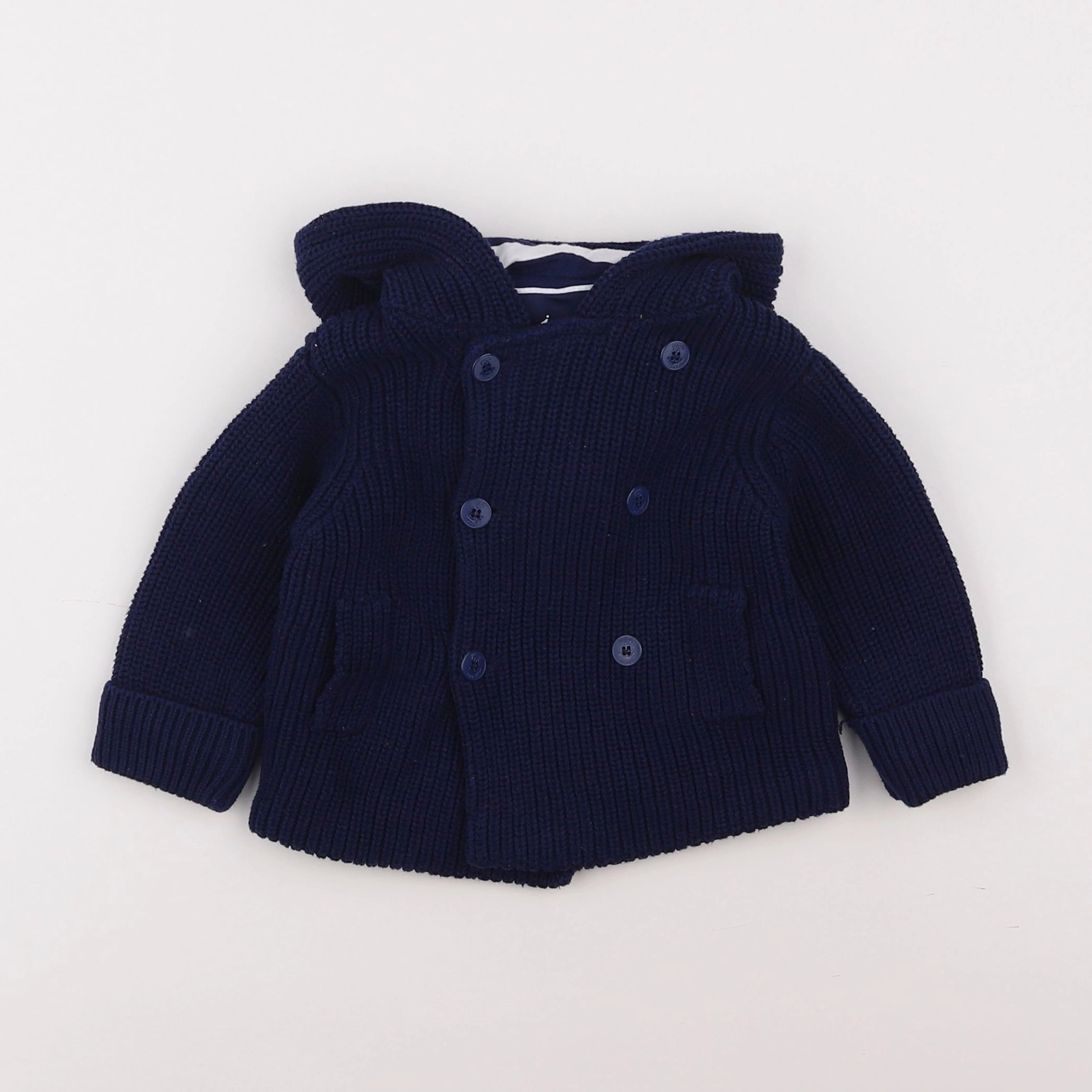 Jacadi - gilet bleu - 6 mois
