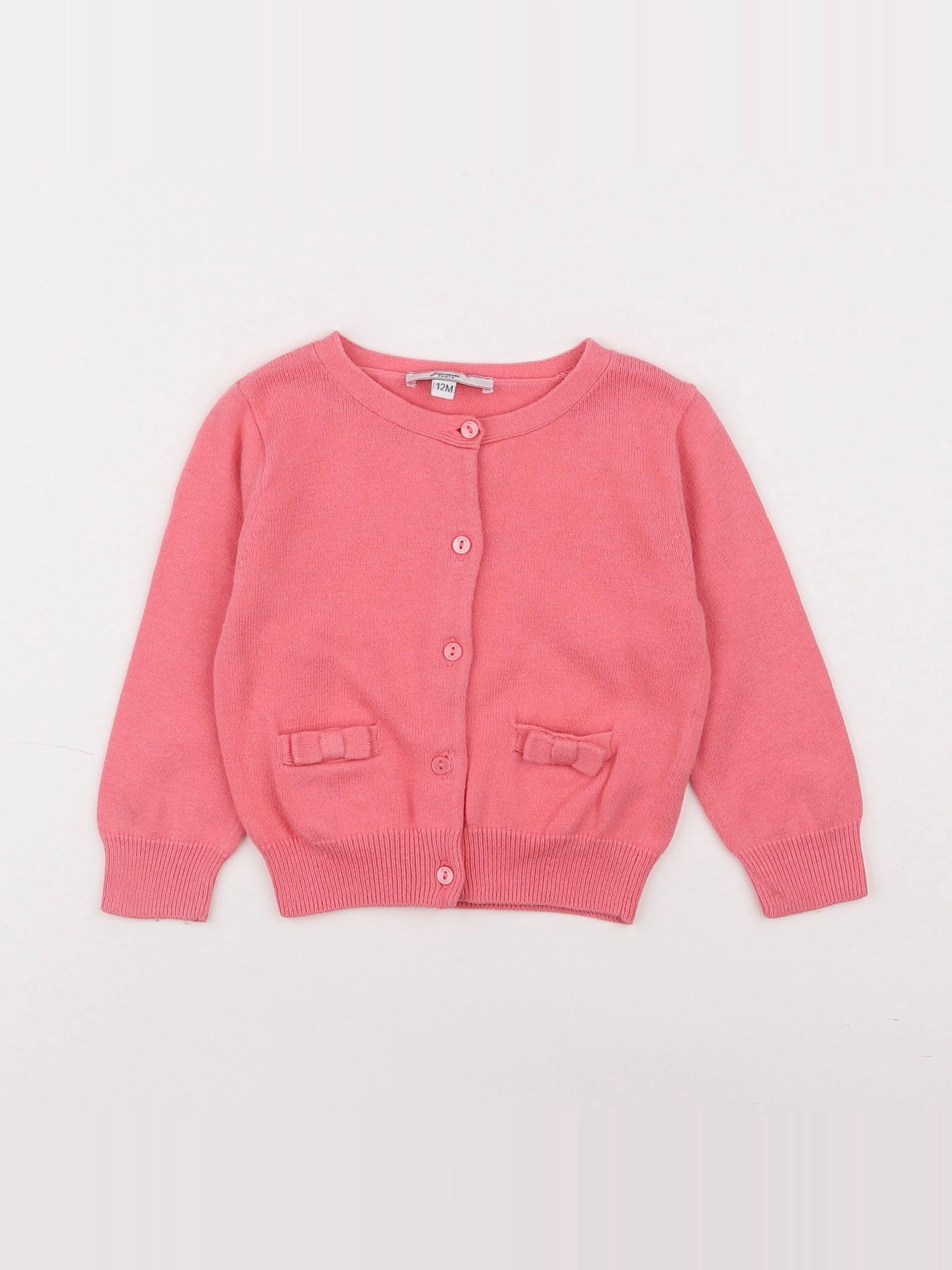 Jacadi - gilet rose - 12 mois