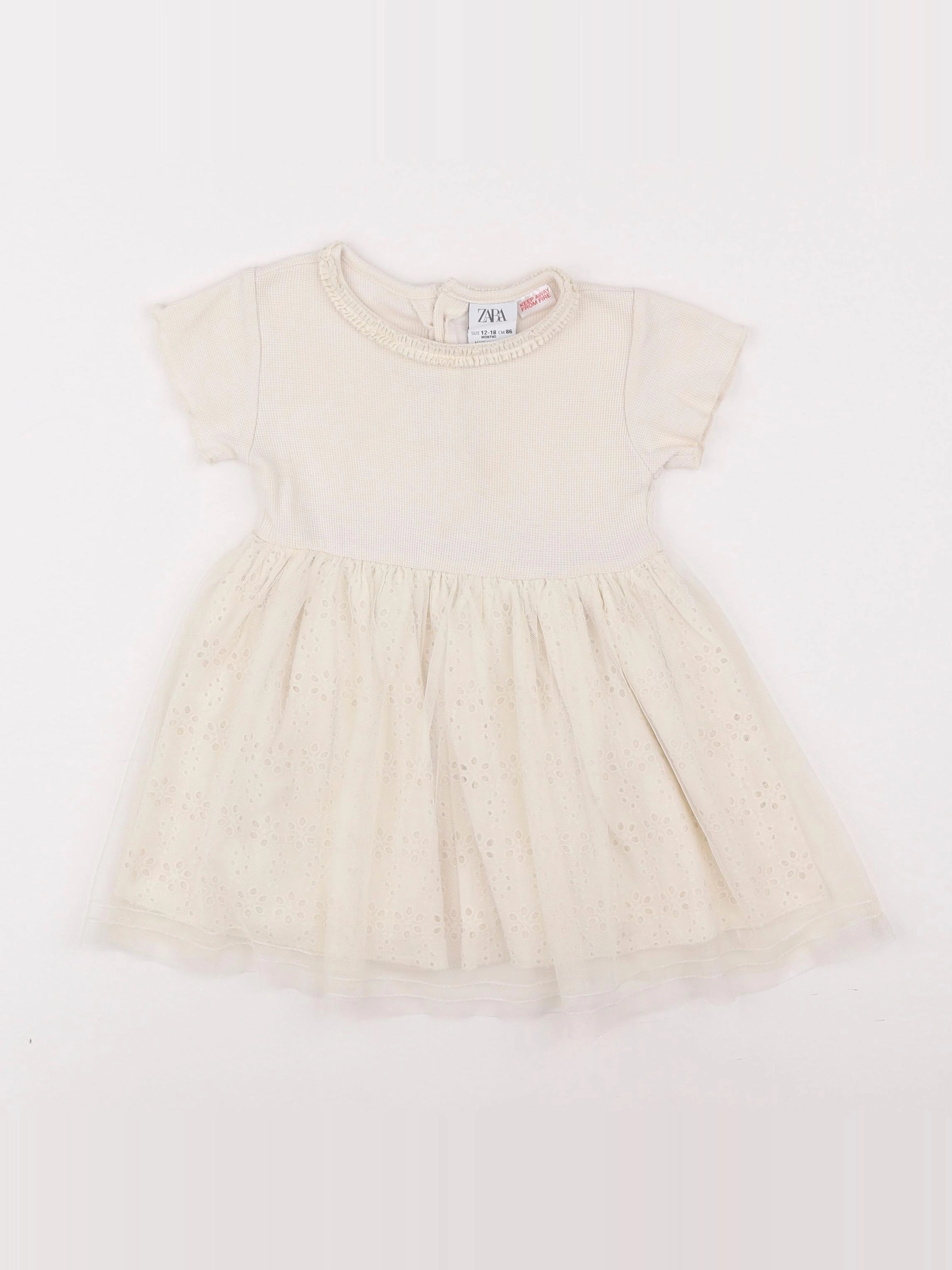 Zara - robe beige - 12/18 mois