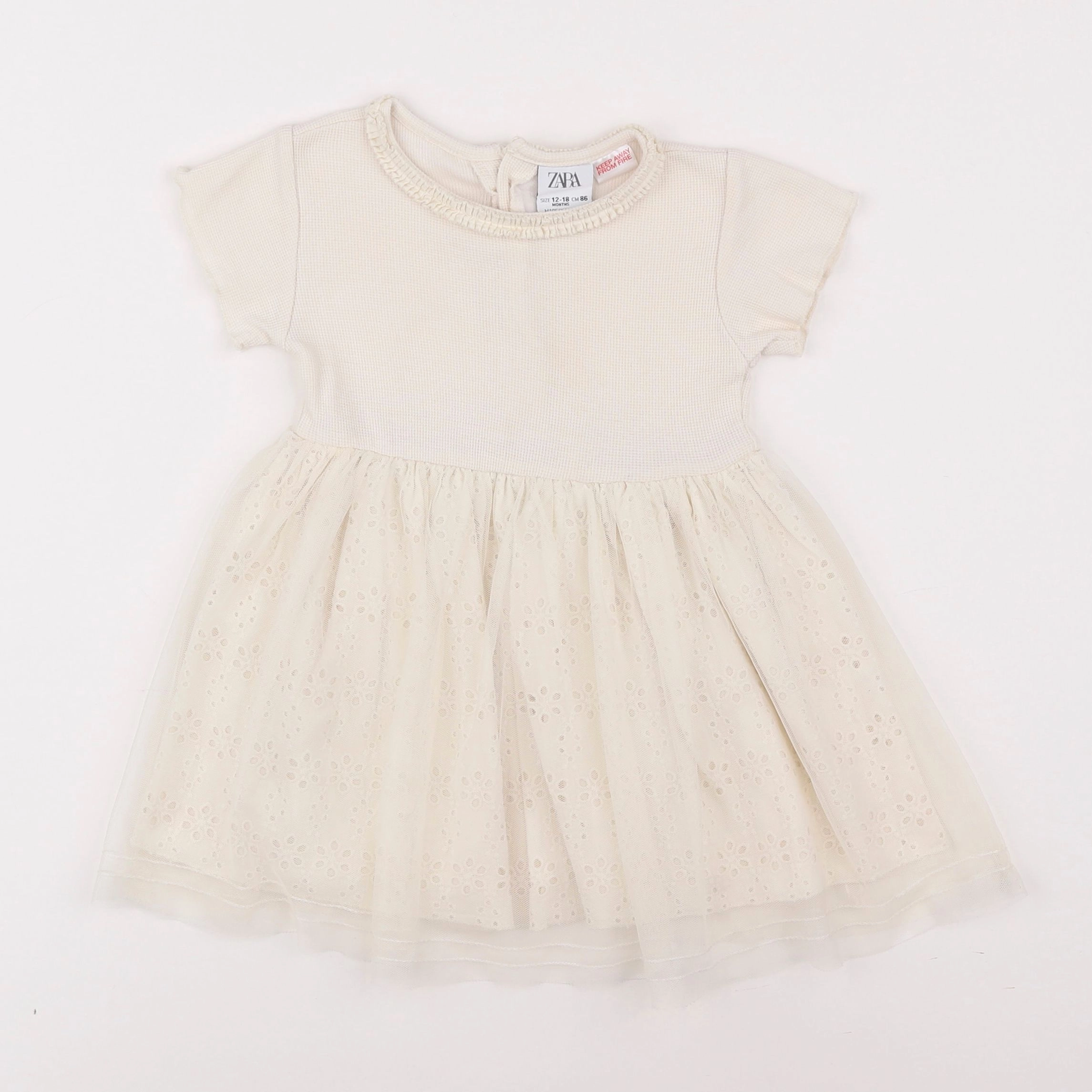 Zara - robe beige - 12/18 mois