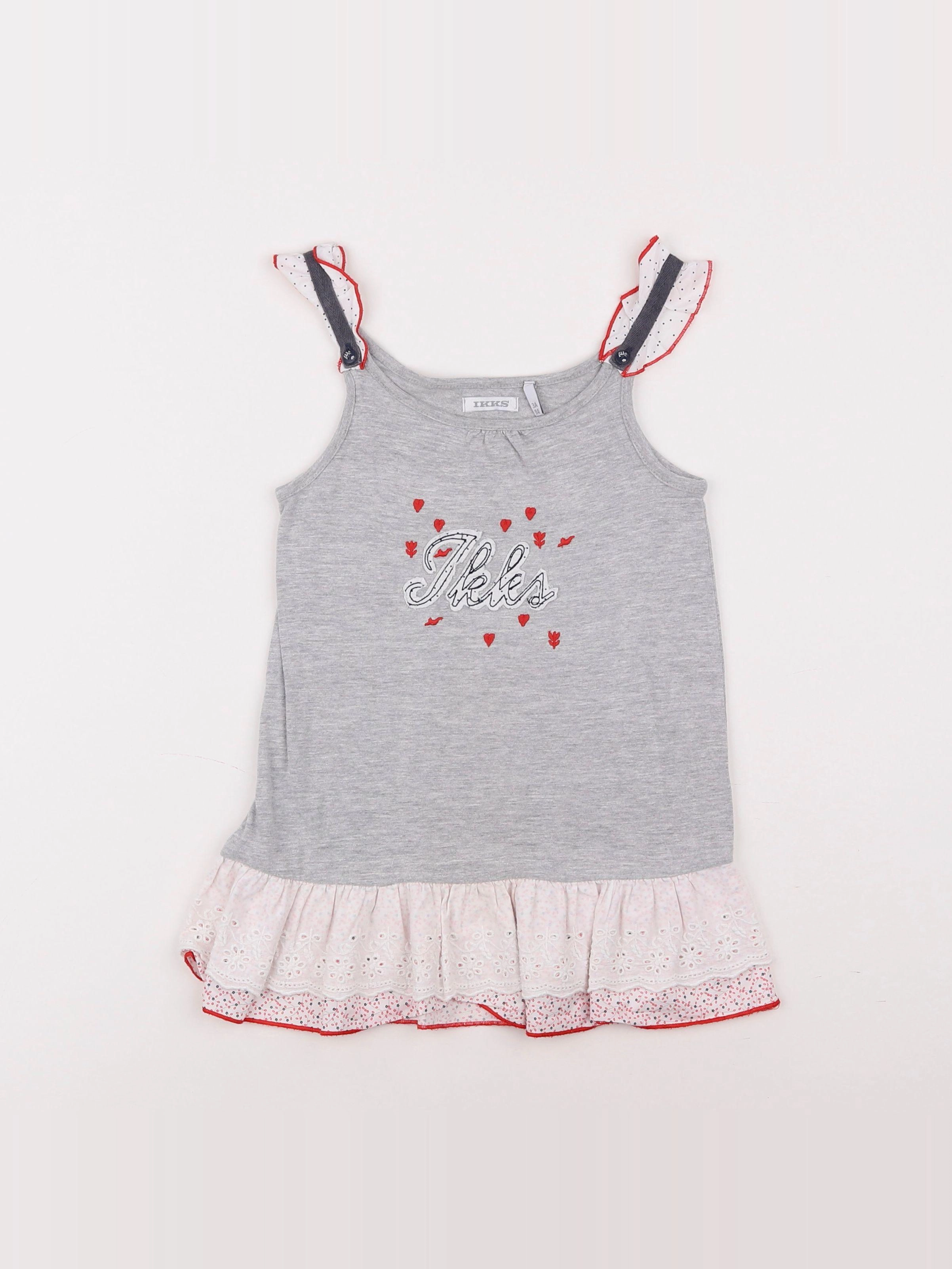 IKKS - robe gris - 3 ans