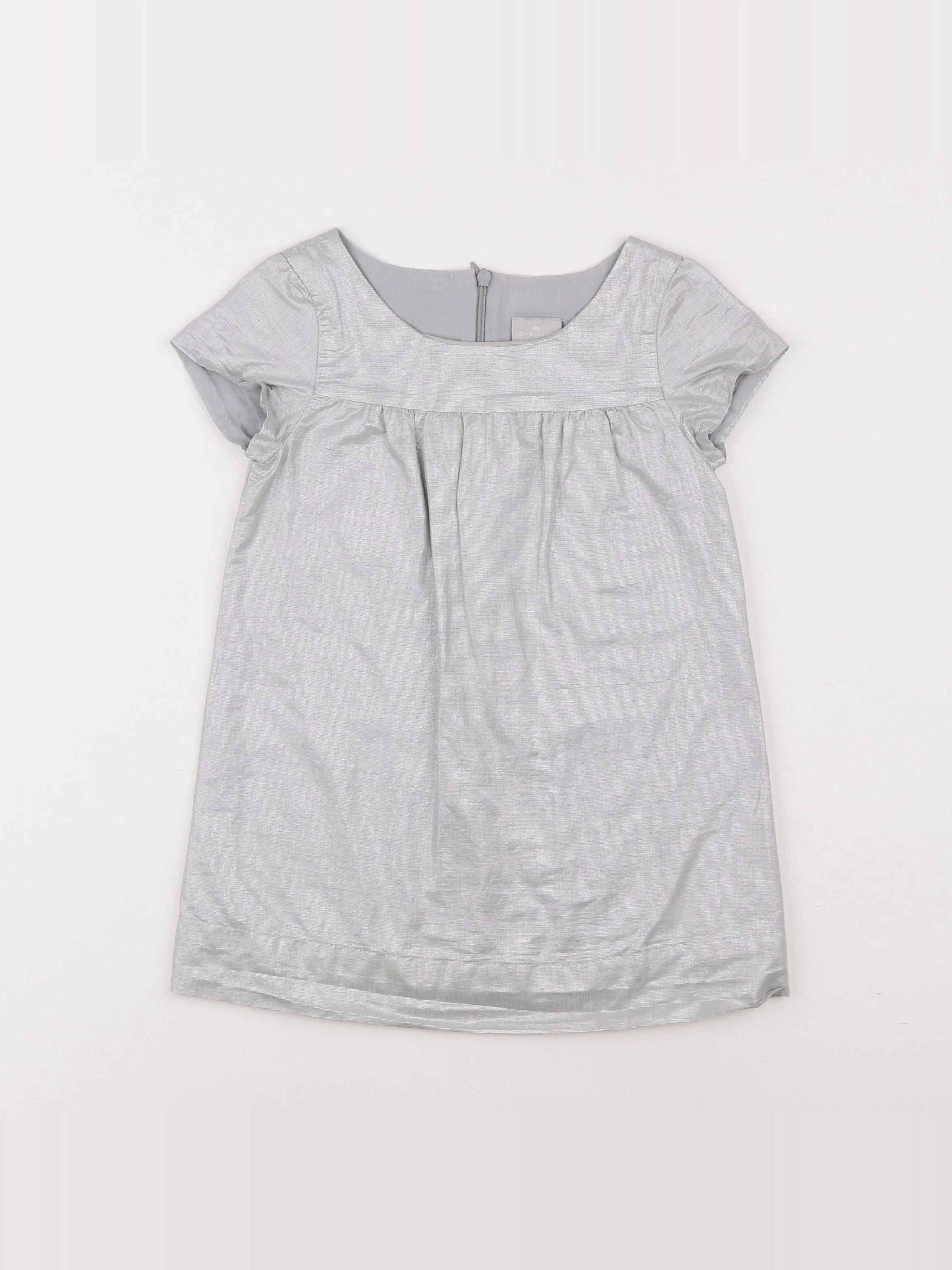 Cyrillus - robe argent - 4 ans