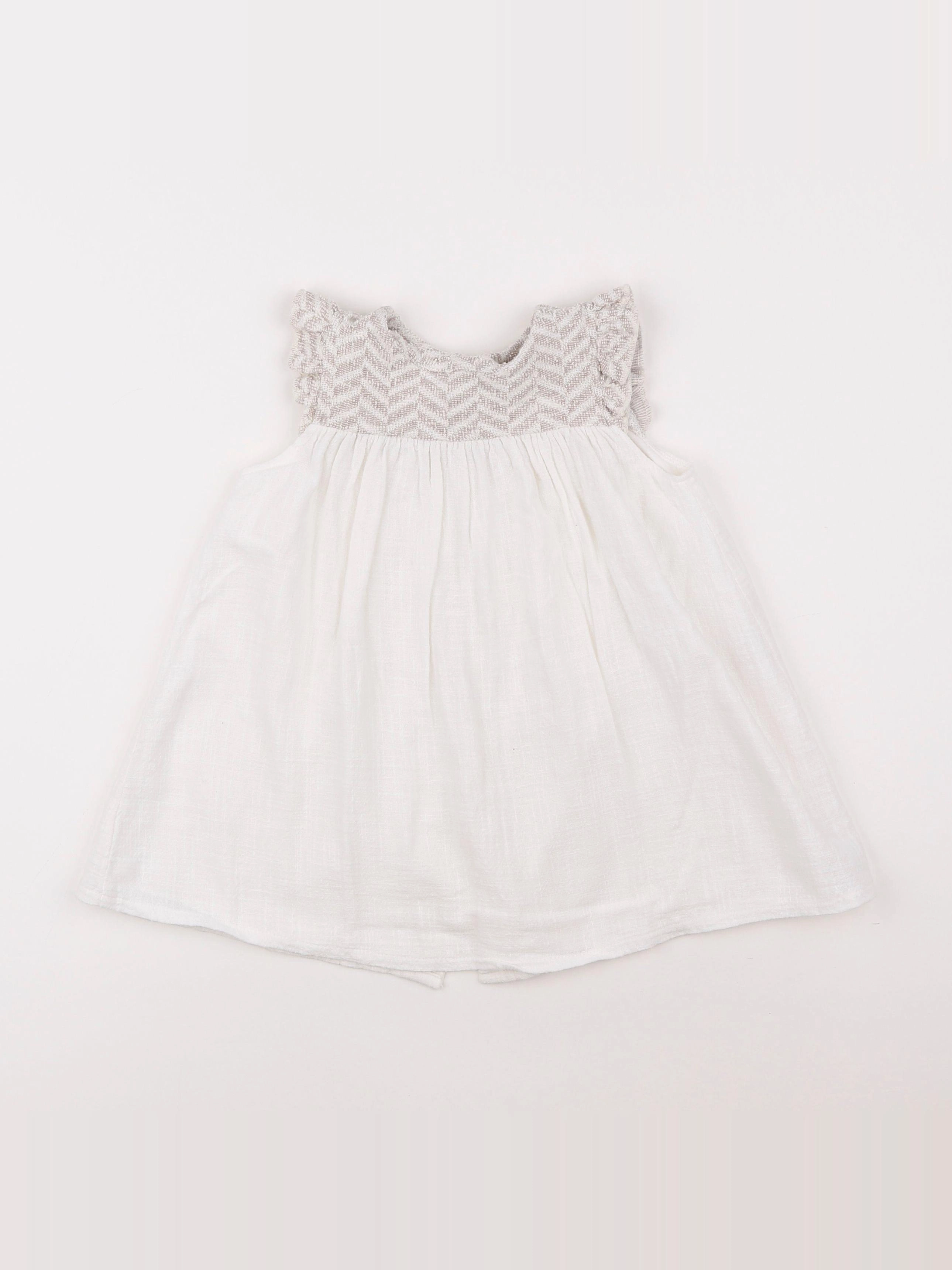 1+ In the family - robe blanc - 18 mois