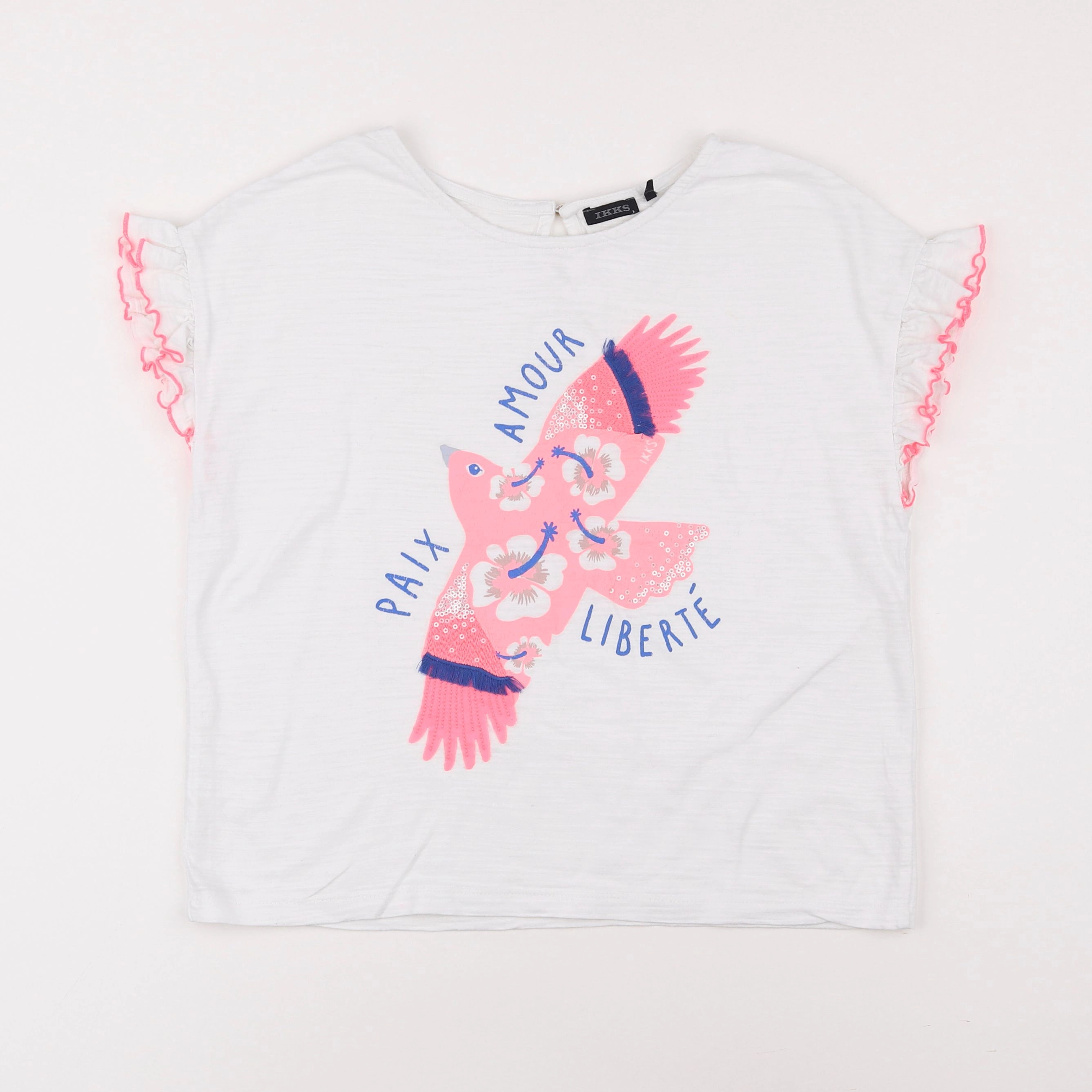 IKKS - tee-shirt blanc - 10 ans