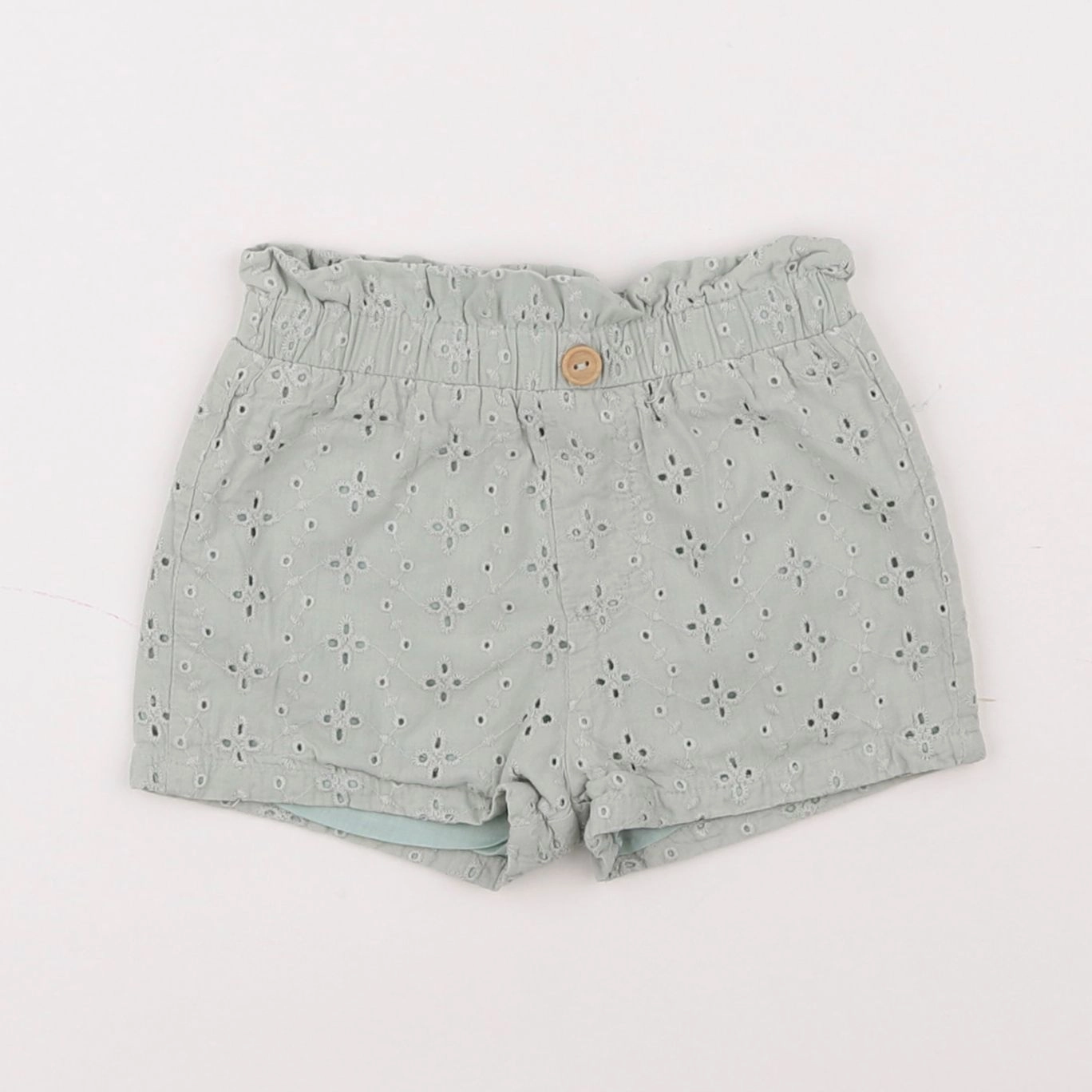 Vertbaudet - short vert - 9 mois