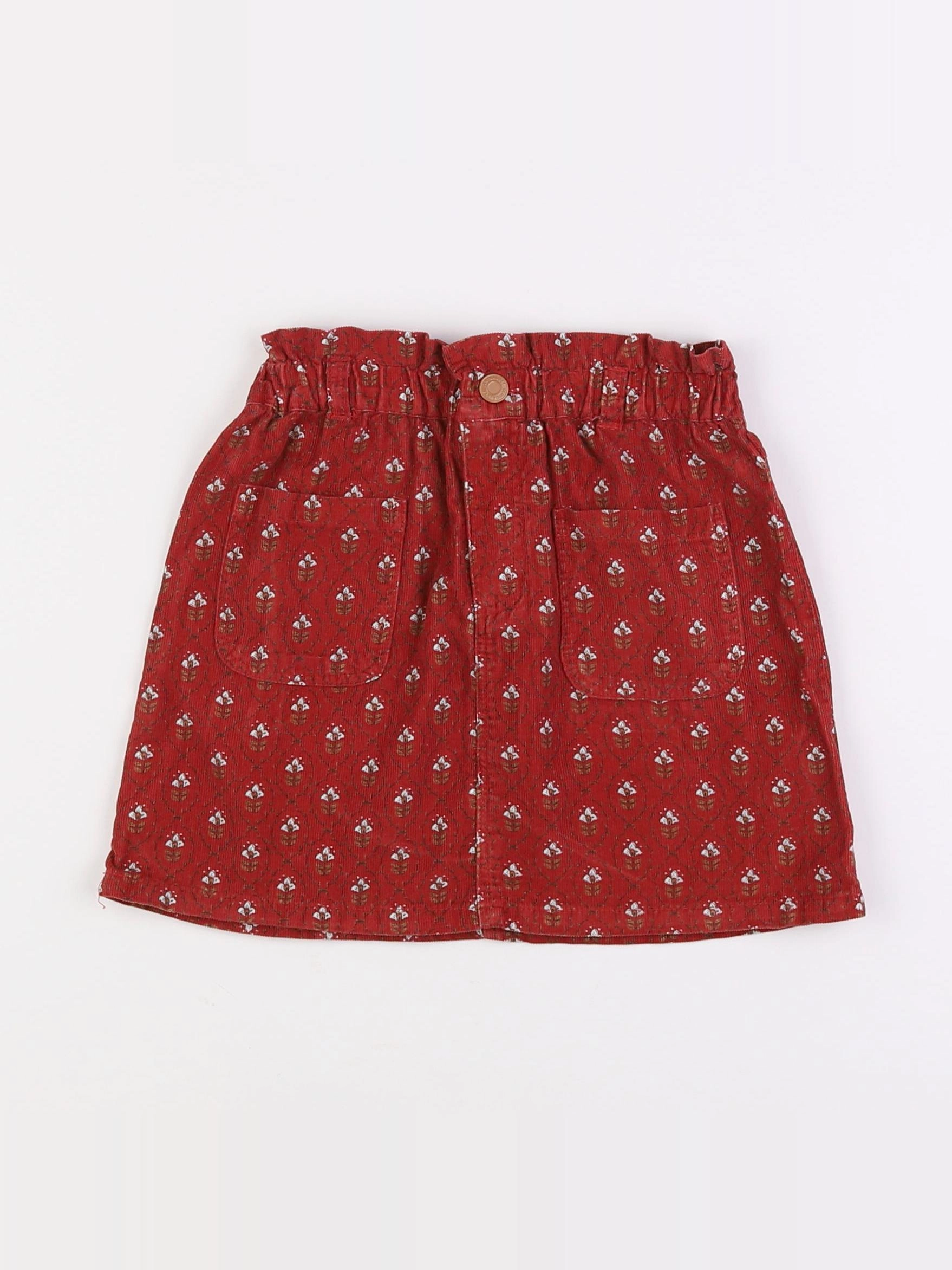 Vertbaudet - jupe rouge - 7 ans