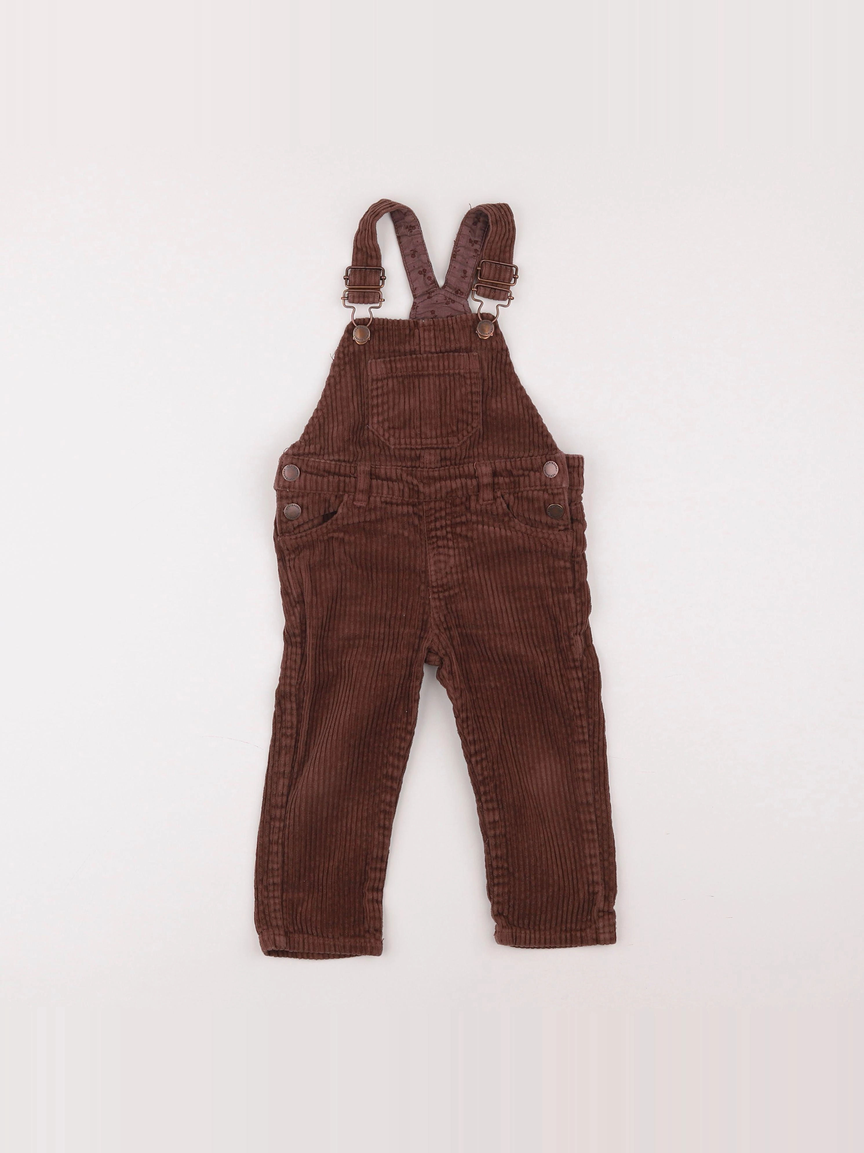 Vertbaudet - salopette marron - 2 ans
