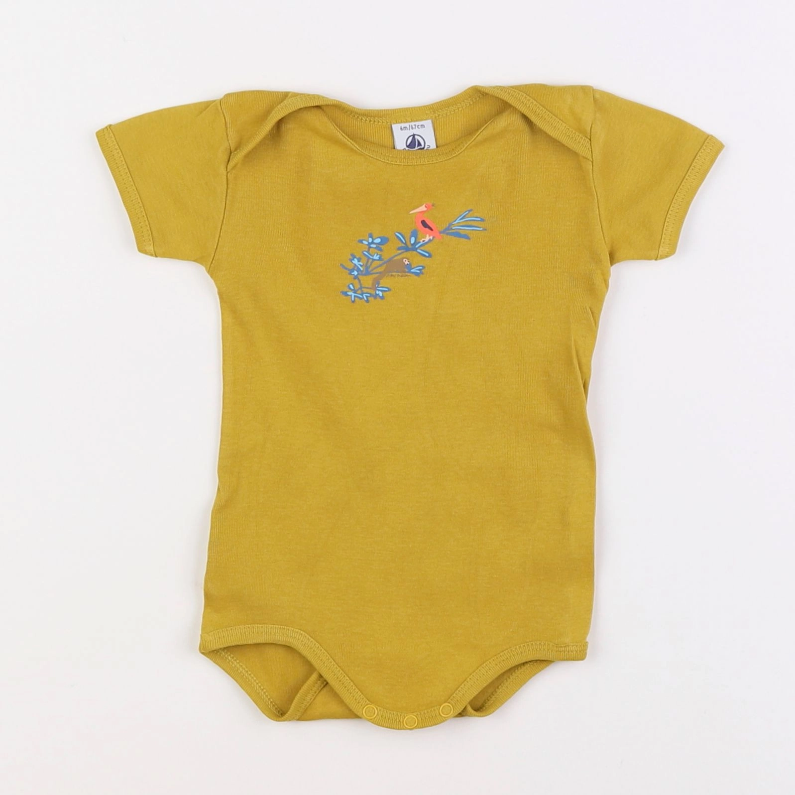 Petit Bateau - body jaune - 6 mois