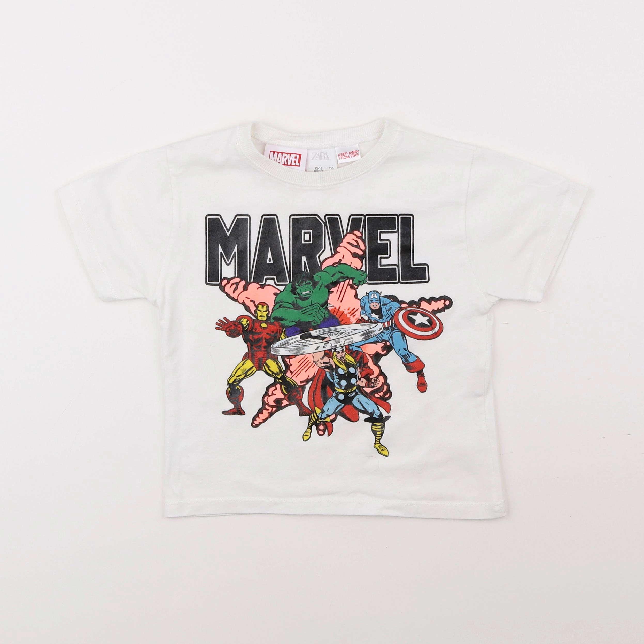 Zara - tee-shirt blanc - 12/18 mois