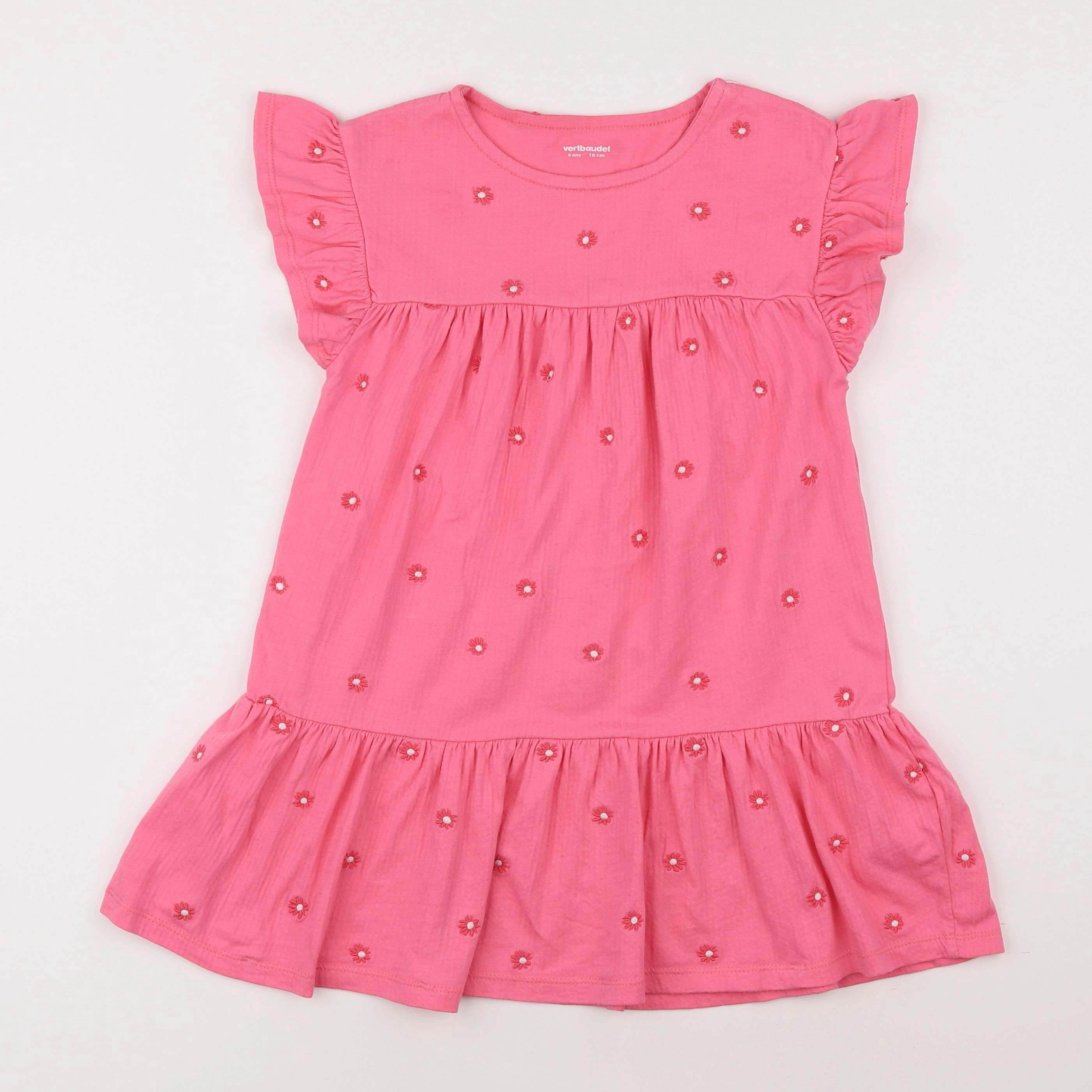 Vertbaudet - robe rose - 6 ans