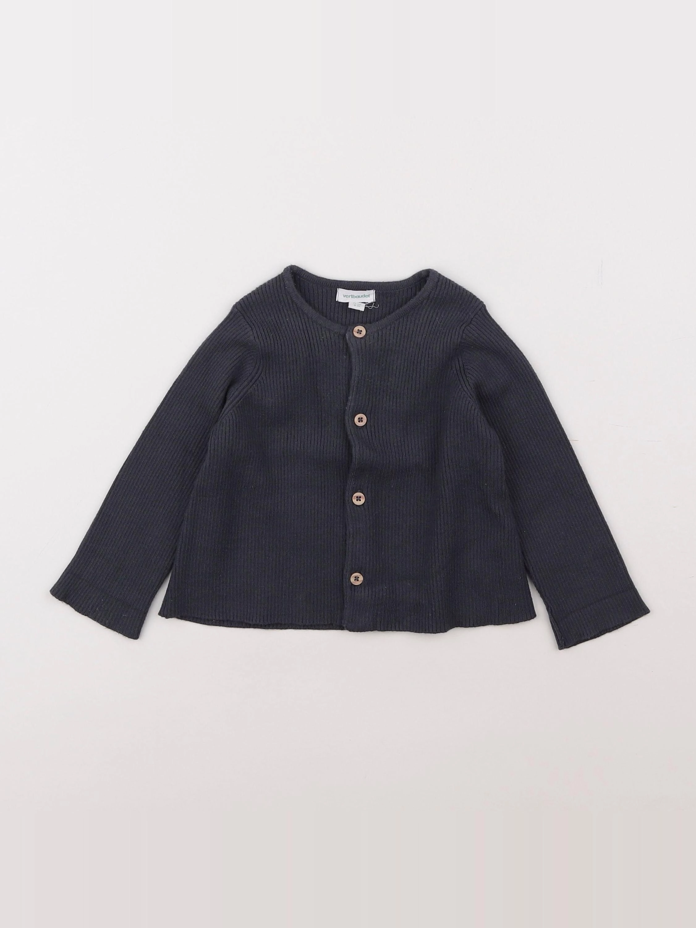 Vertbaudet - gilet gris - 9 mois