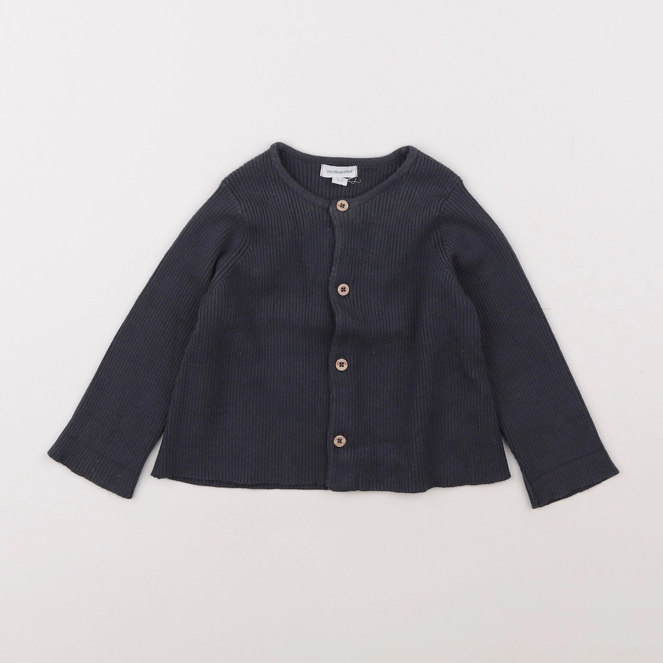 Vertbaudet - gilet gris - 9 mois