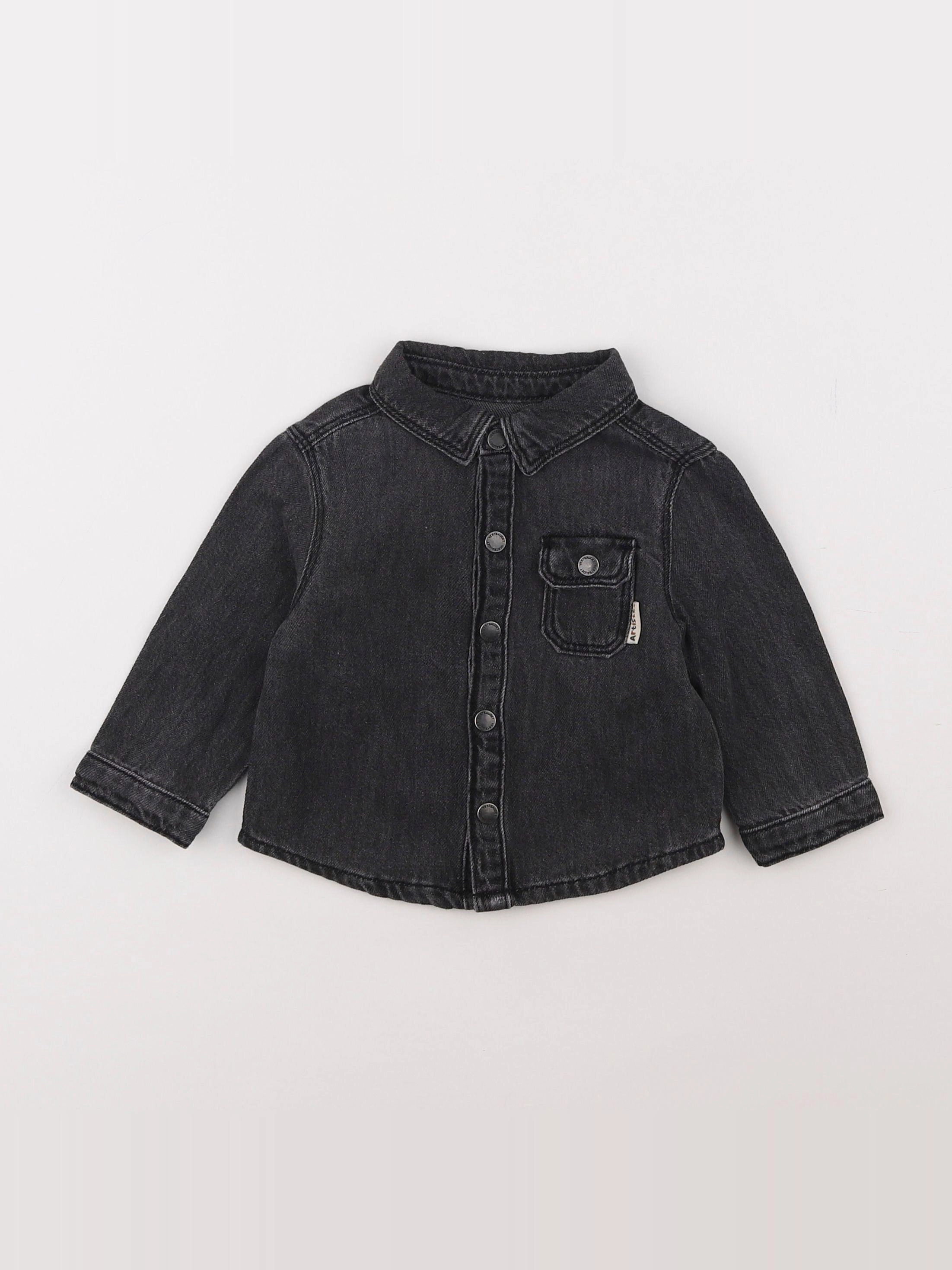 Vertbaudet - chemise noir - 9 mois