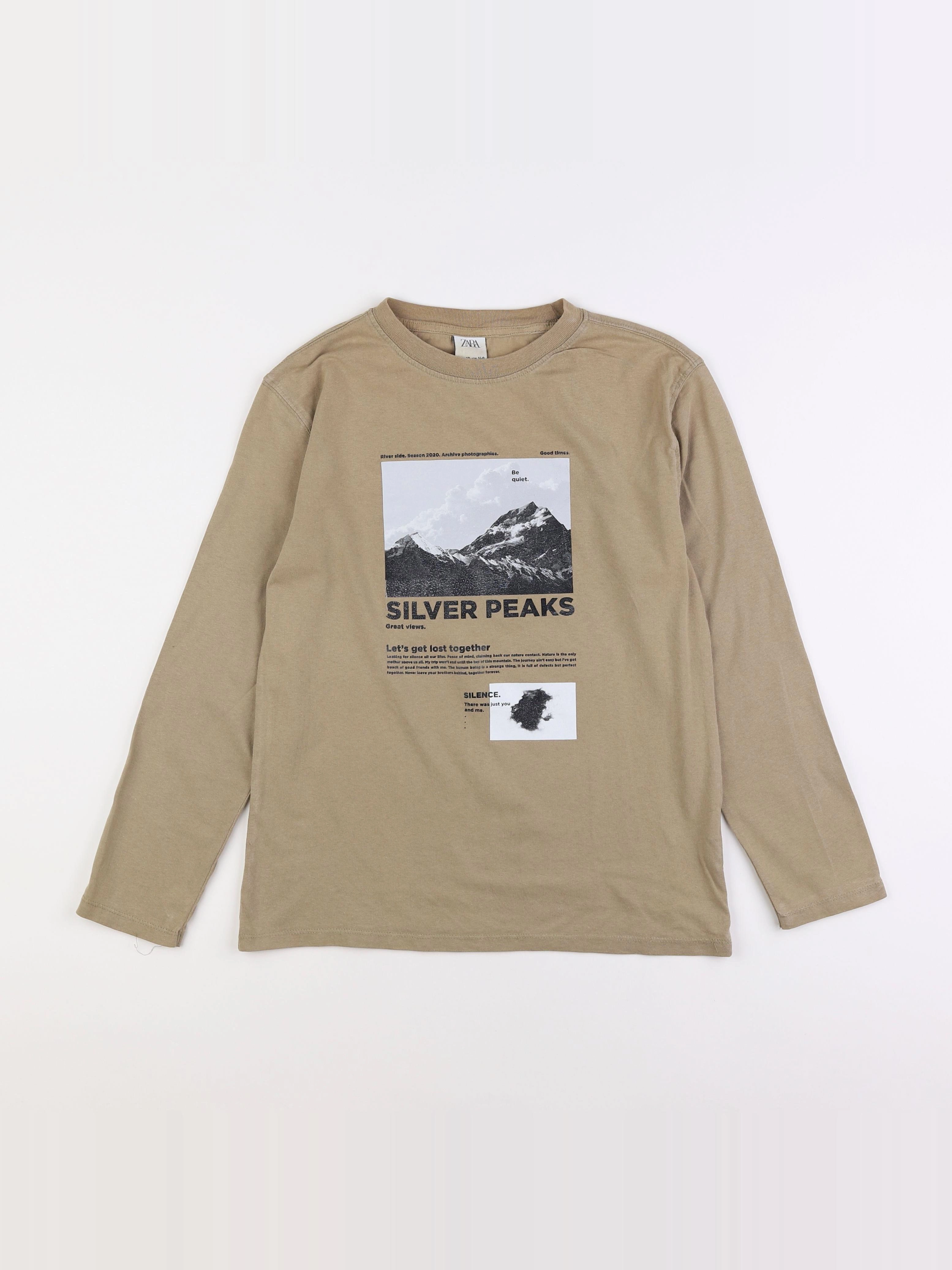 Zara - tee-shirt marron - 10 ans
