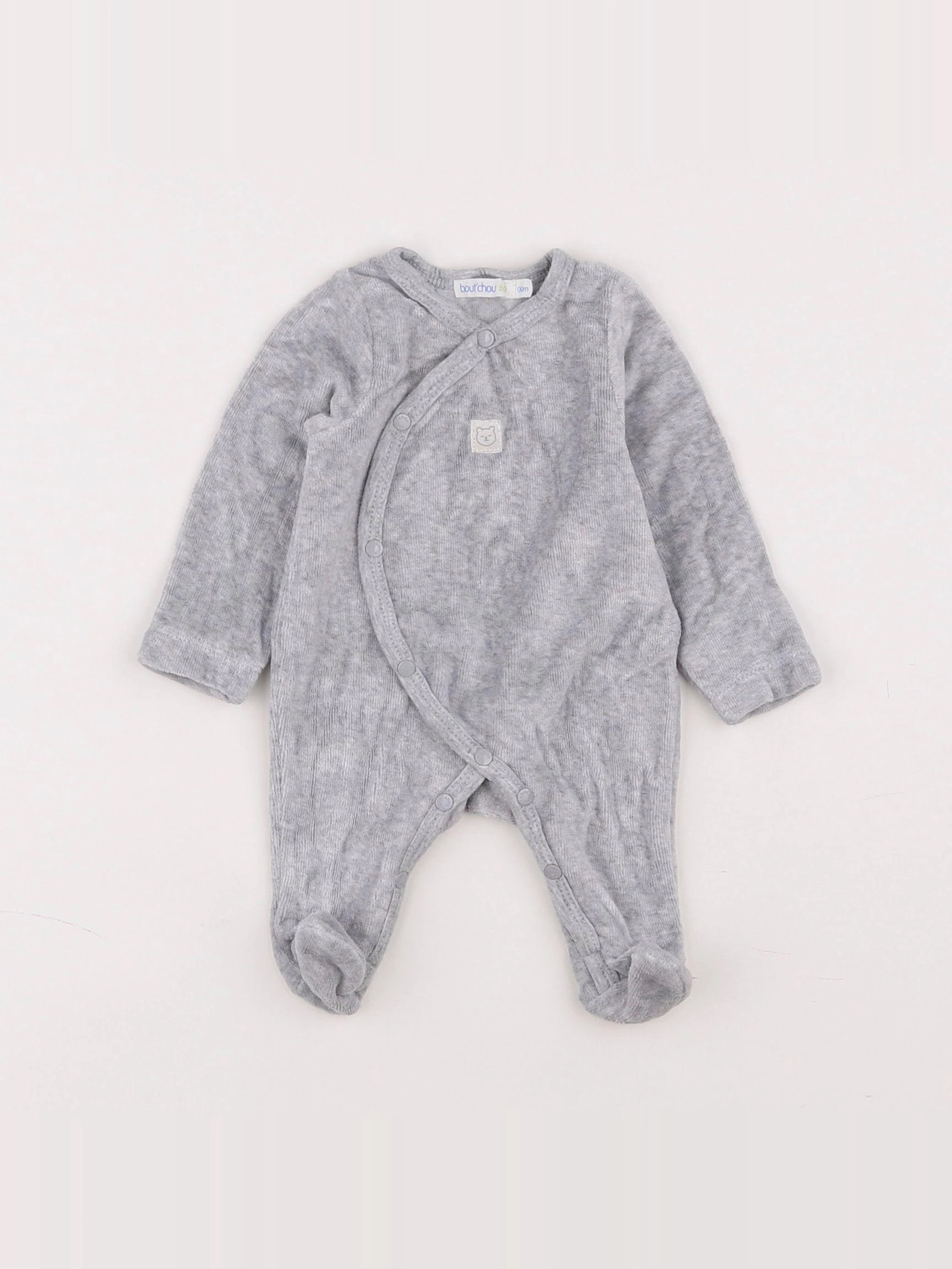Boutchou - pyjama velours gris - Prématuré