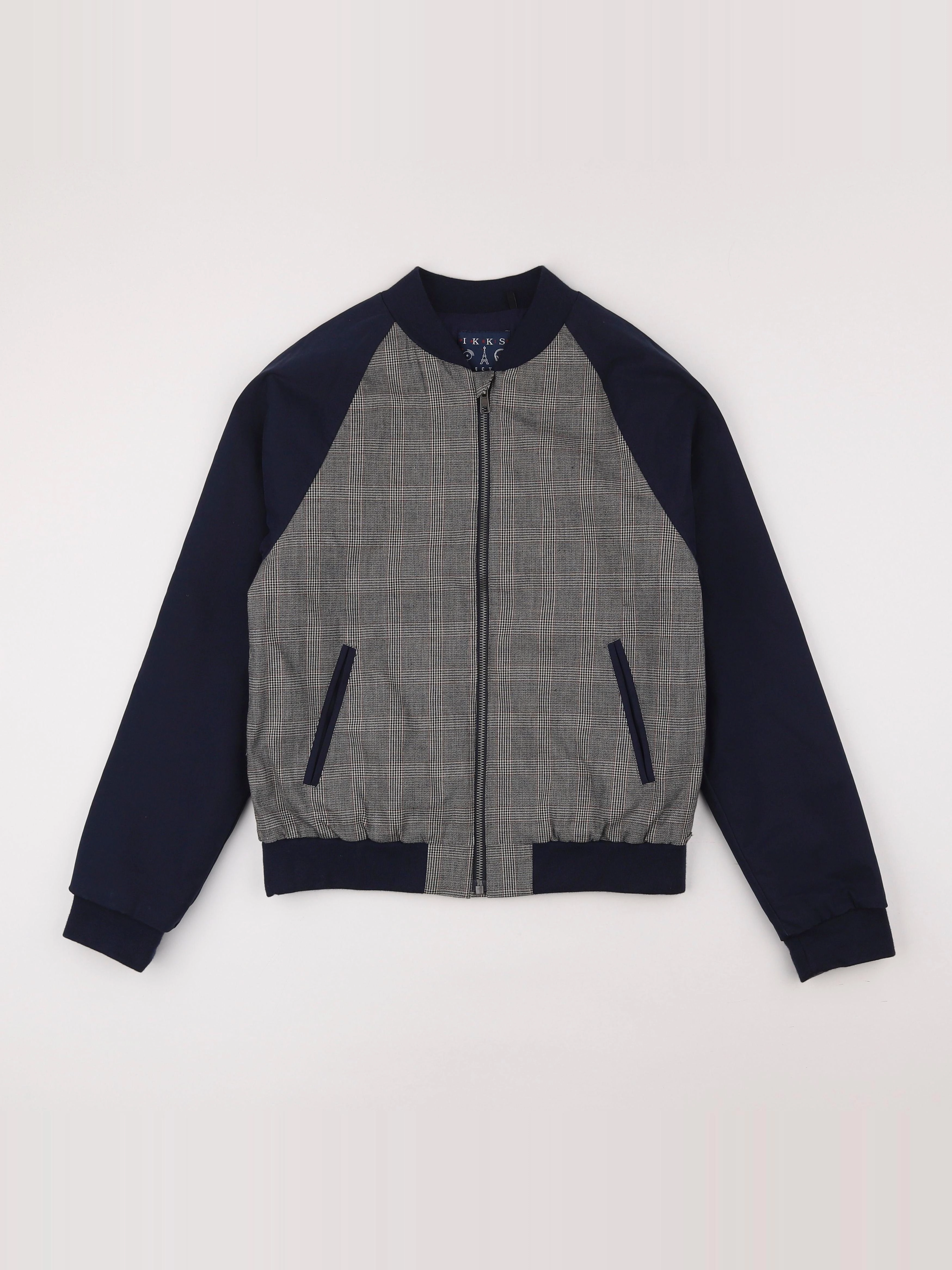 IKKS - veste doublé, imprimé au dos bleu - 12 ans