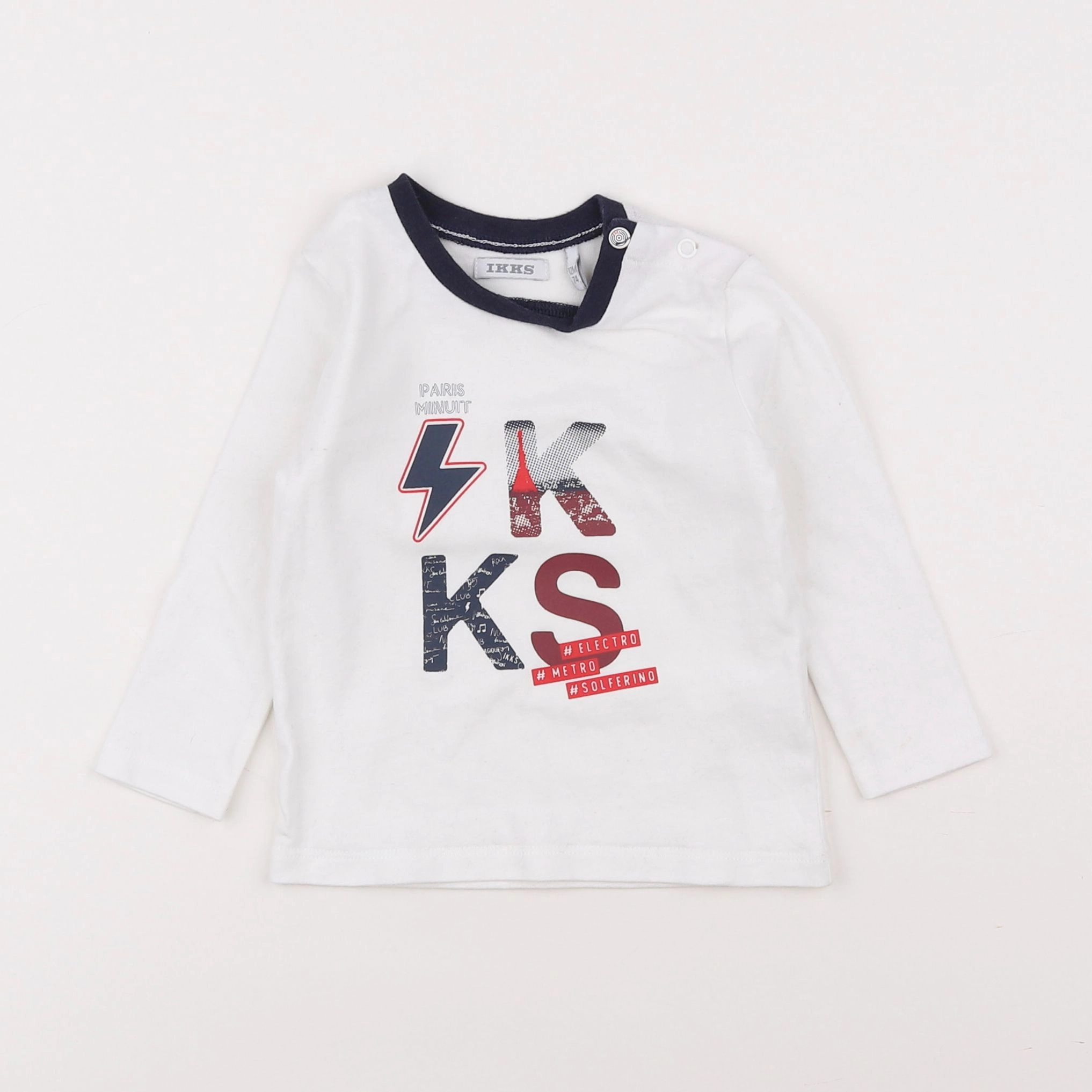 IKKS - tee-shirt blanc - 12 mois