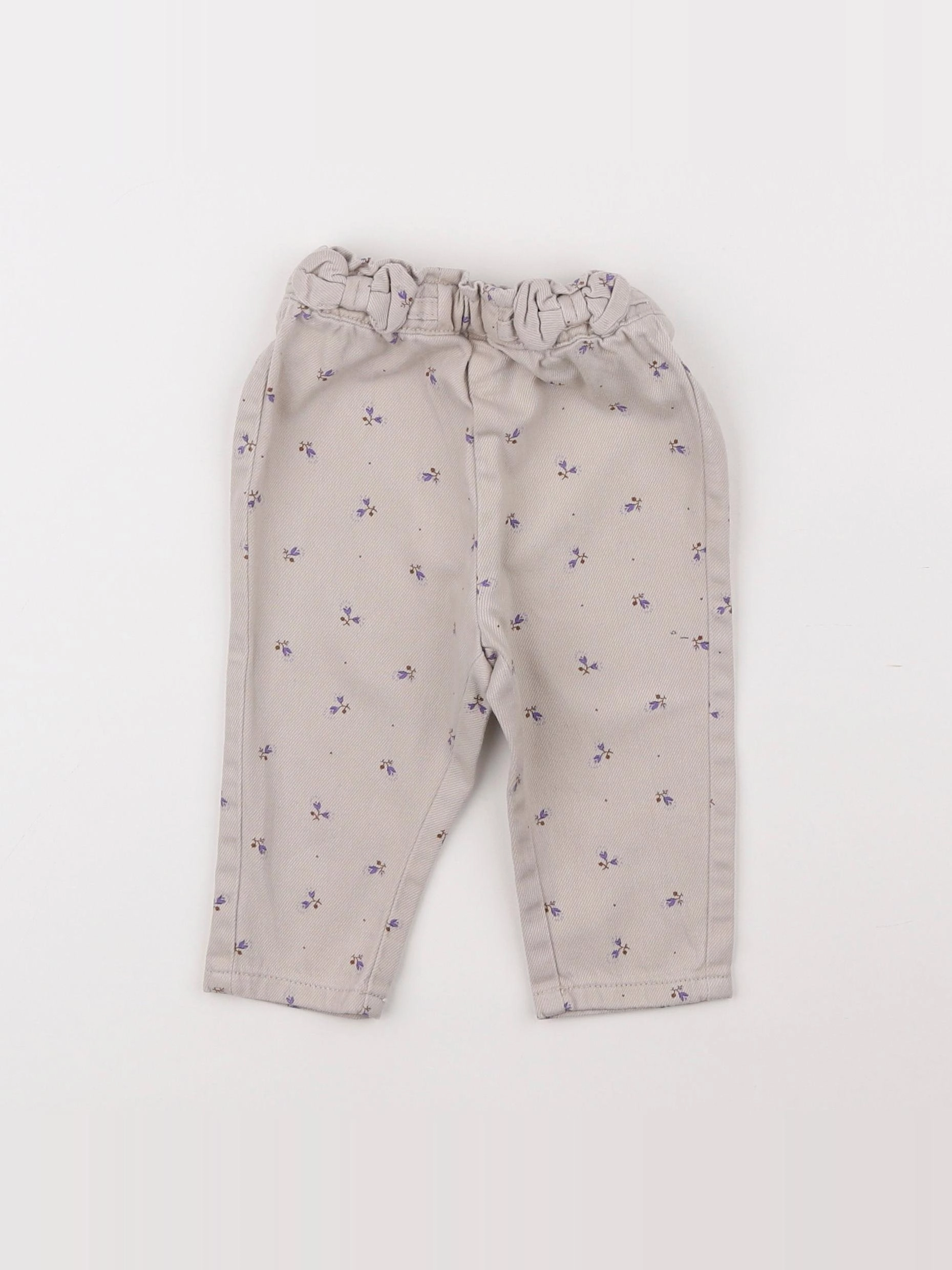 Vertbaudet - pantalon beige - 9 mois