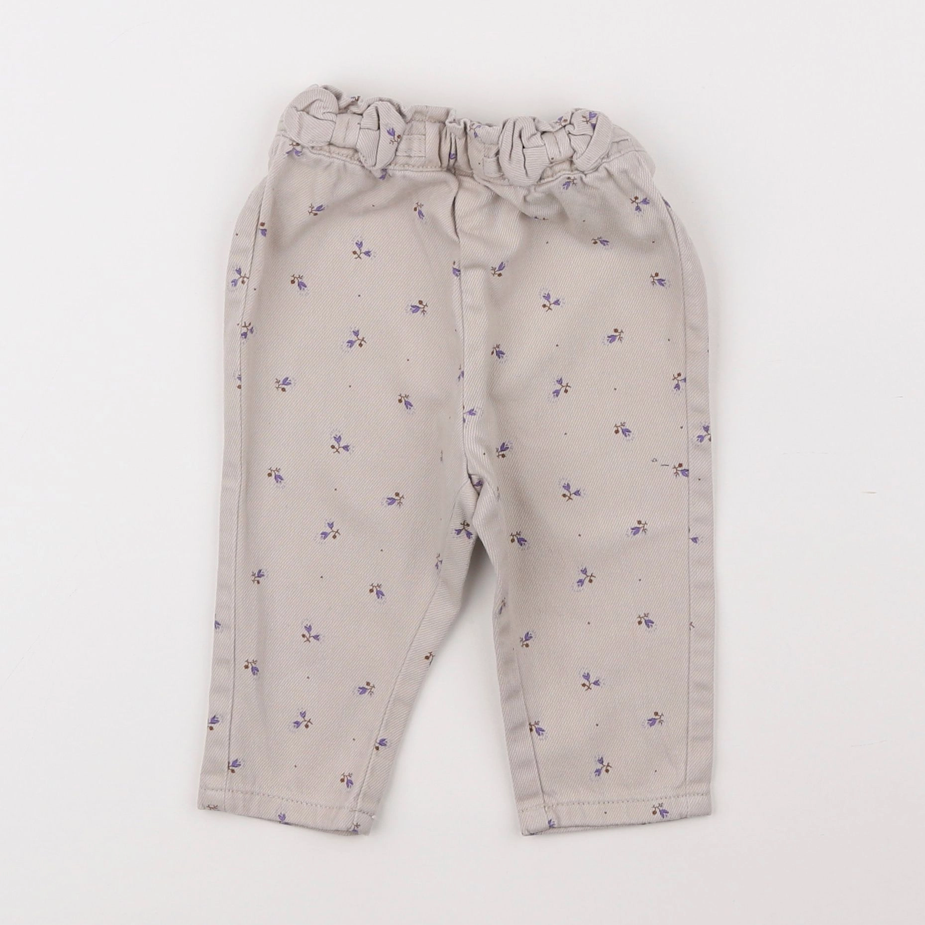 Vertbaudet - pantalon beige - 9 mois